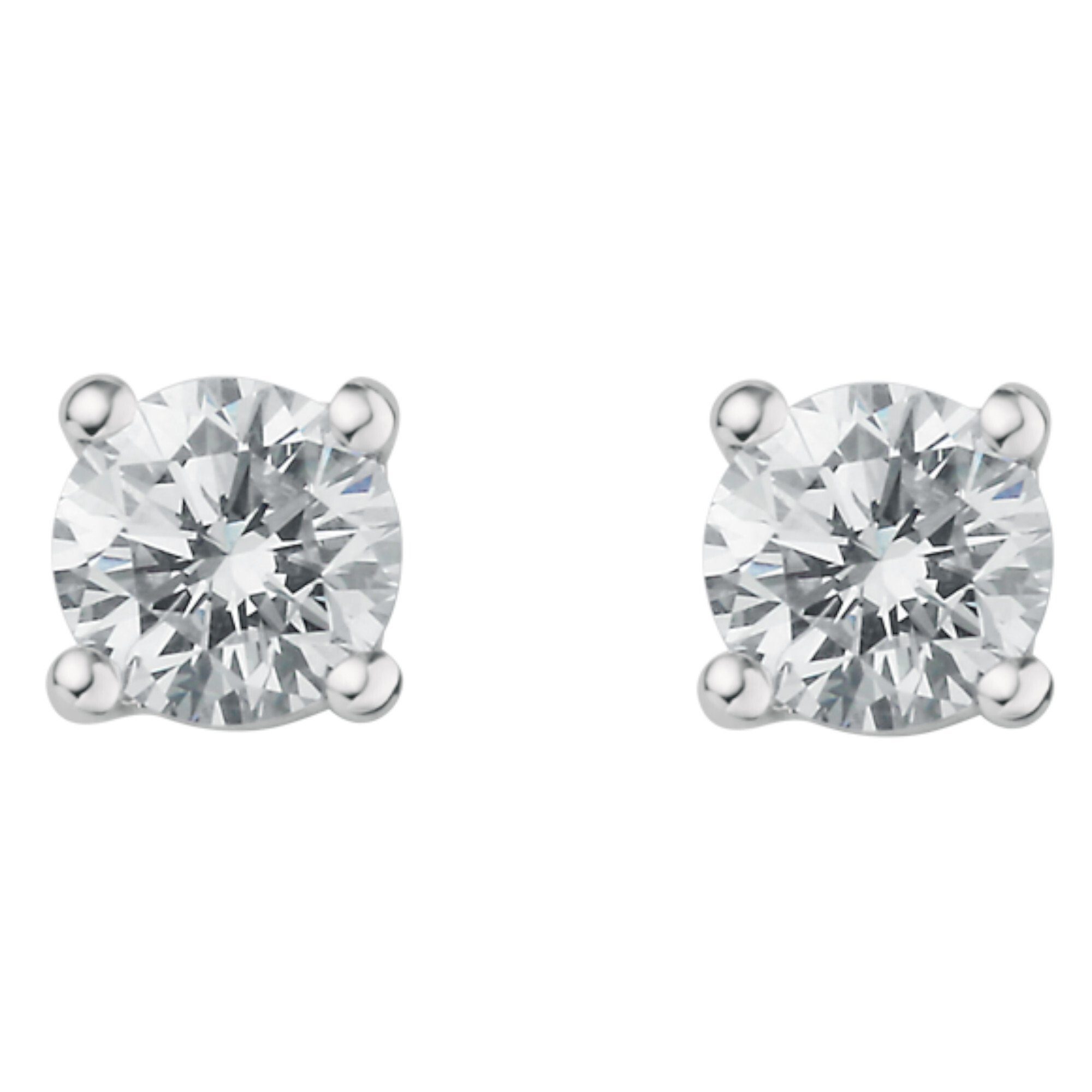 ONE ELEMENT Paar Ohrhänger 0.20 ct Diamant Brillant Ohrringe Ohrstecker aus 950 Platin, Damen Platin Schmuck