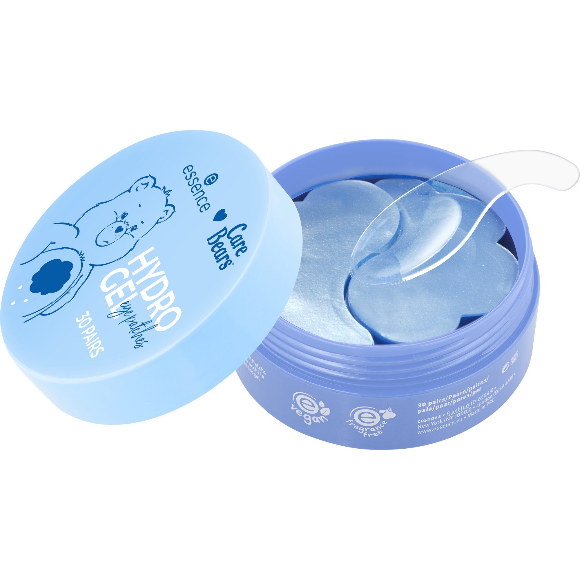 Essence Augenpflege-Set Care Bears HYDRO GEL eye patches 30 Pairs, 4-tlg.