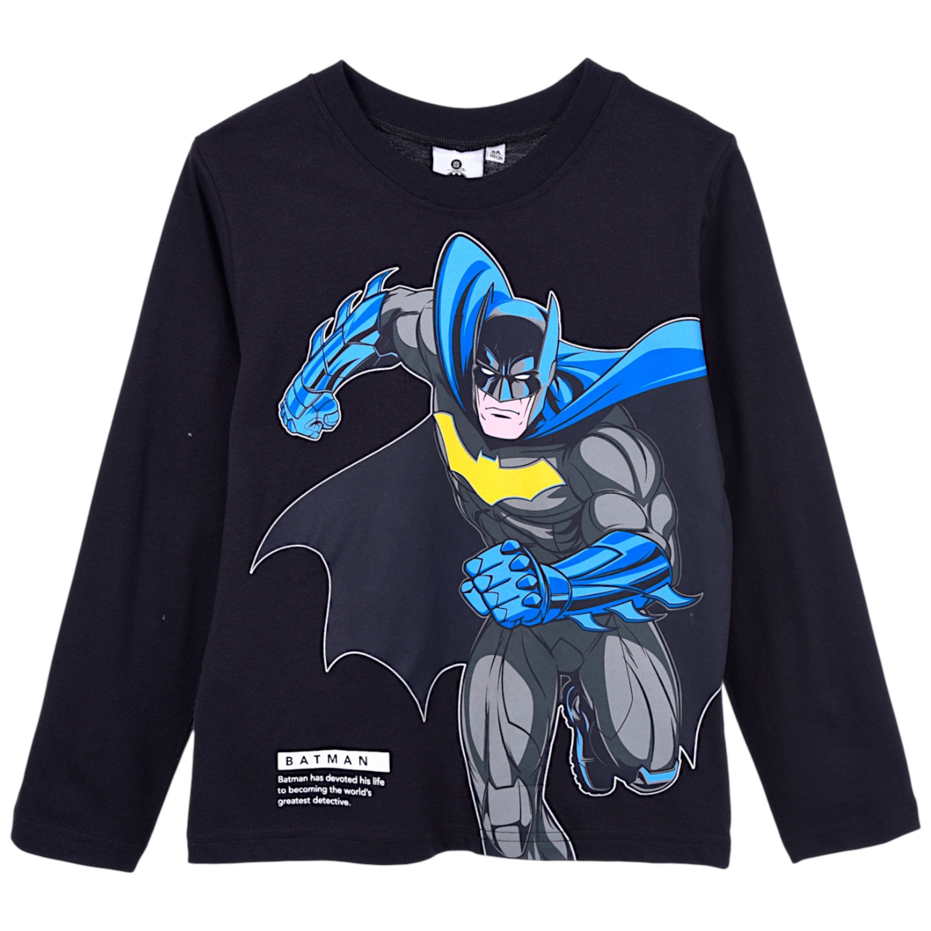 Batman Langarmshirt DC Comics Jungen Shirt aus Baumwolle Gr. 104 - 140 cm