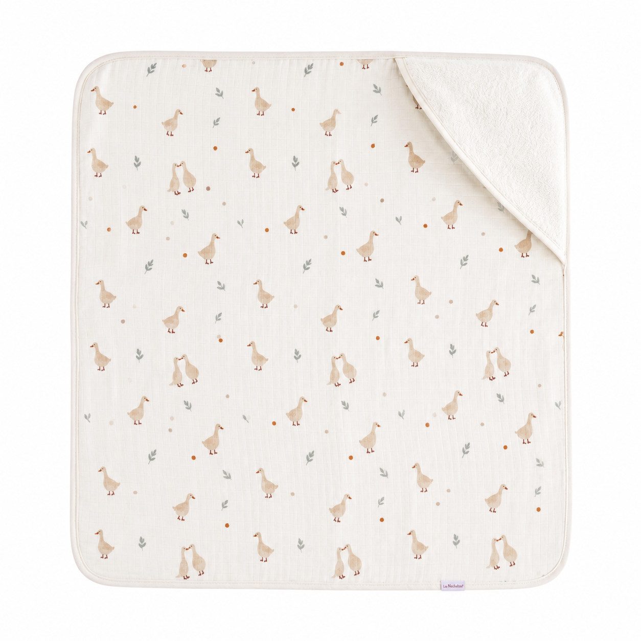 Bebekevi Kapuzenhandtuch Baby Kapuzenbadetuch 75x75 cm Musselin & Frottee mit Waschhandschuh, OEKO TEX Standard 100