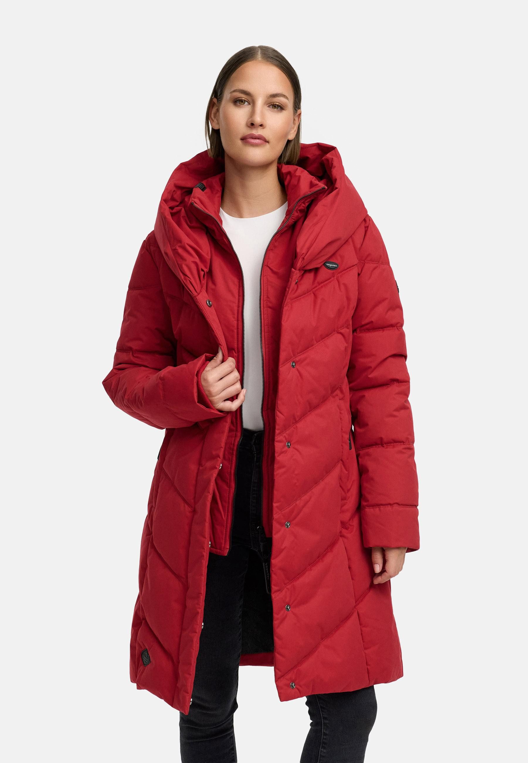Ragwear Steppmantel Natalka stylischer, gesteppter Winterparka mit gefütterter Kapuze