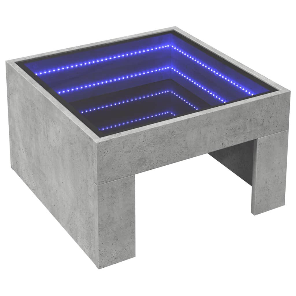 vidaXL Couchtisch Couchtisch mit Infinity-LED Betongrau günstig online kaufen