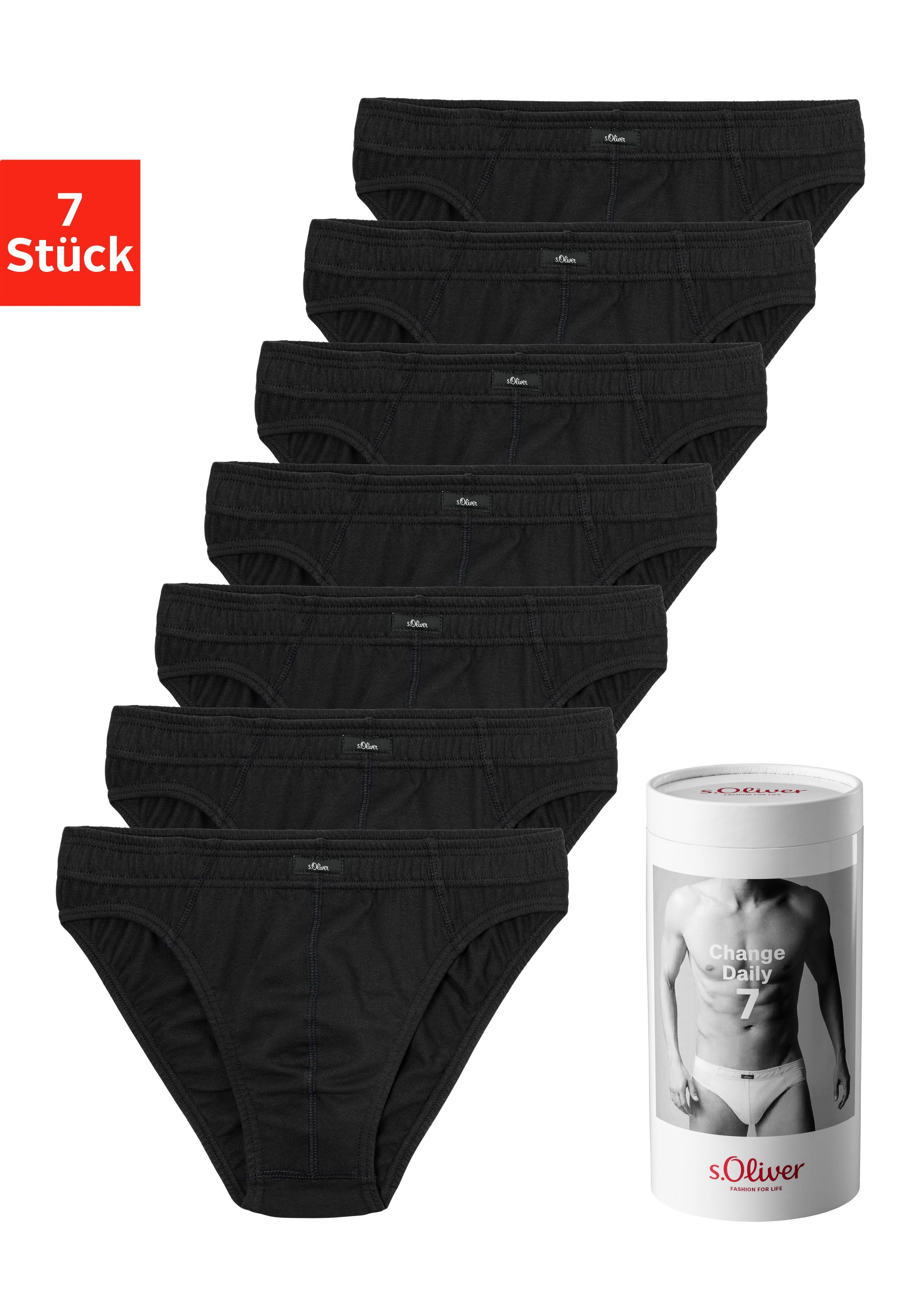 s.Oliver Slip Herren Unterhose (Packung, 7-St) Wochenration in einer Dose