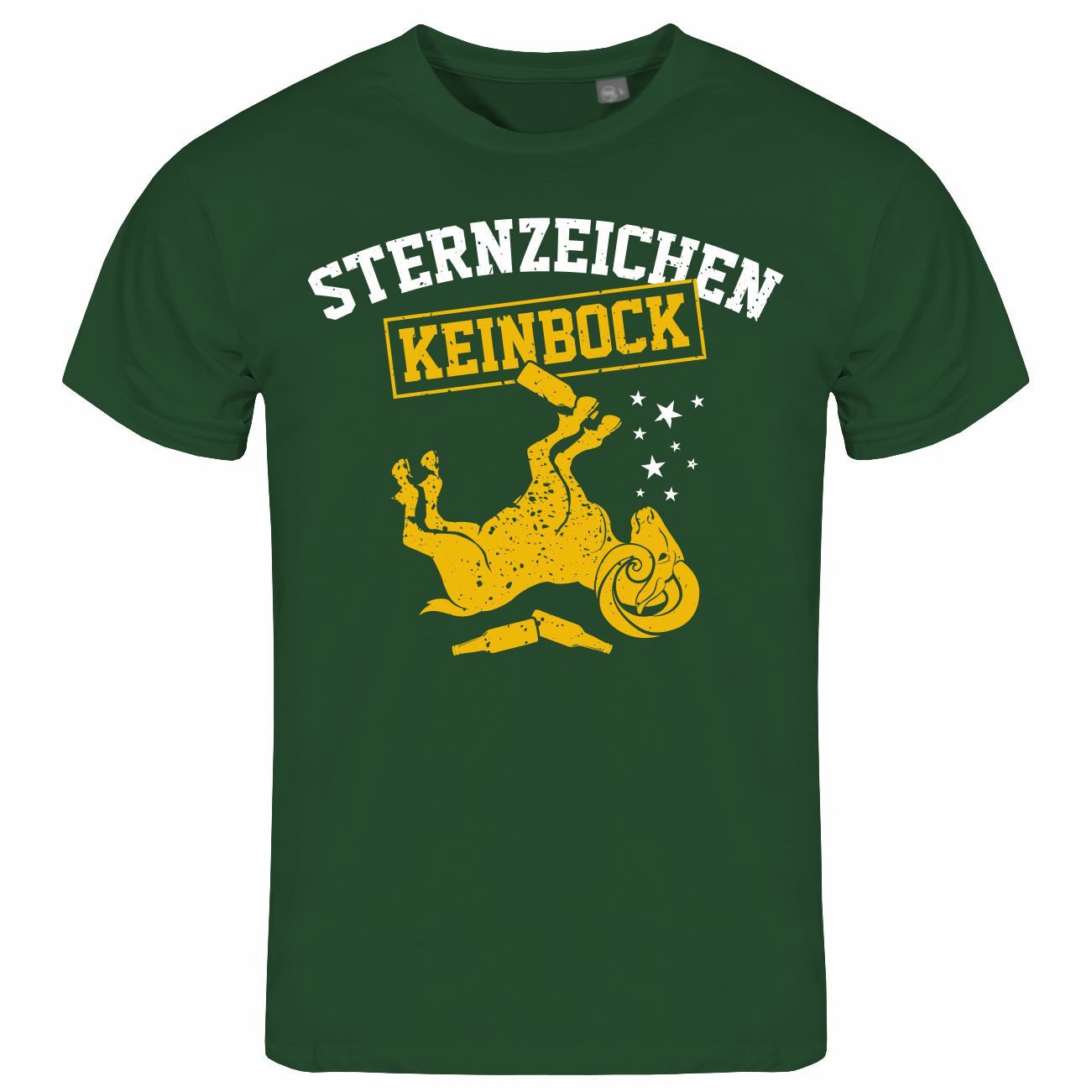 Print-Shirt Herren T-Shirt Sternzeichen KEIN BOCK