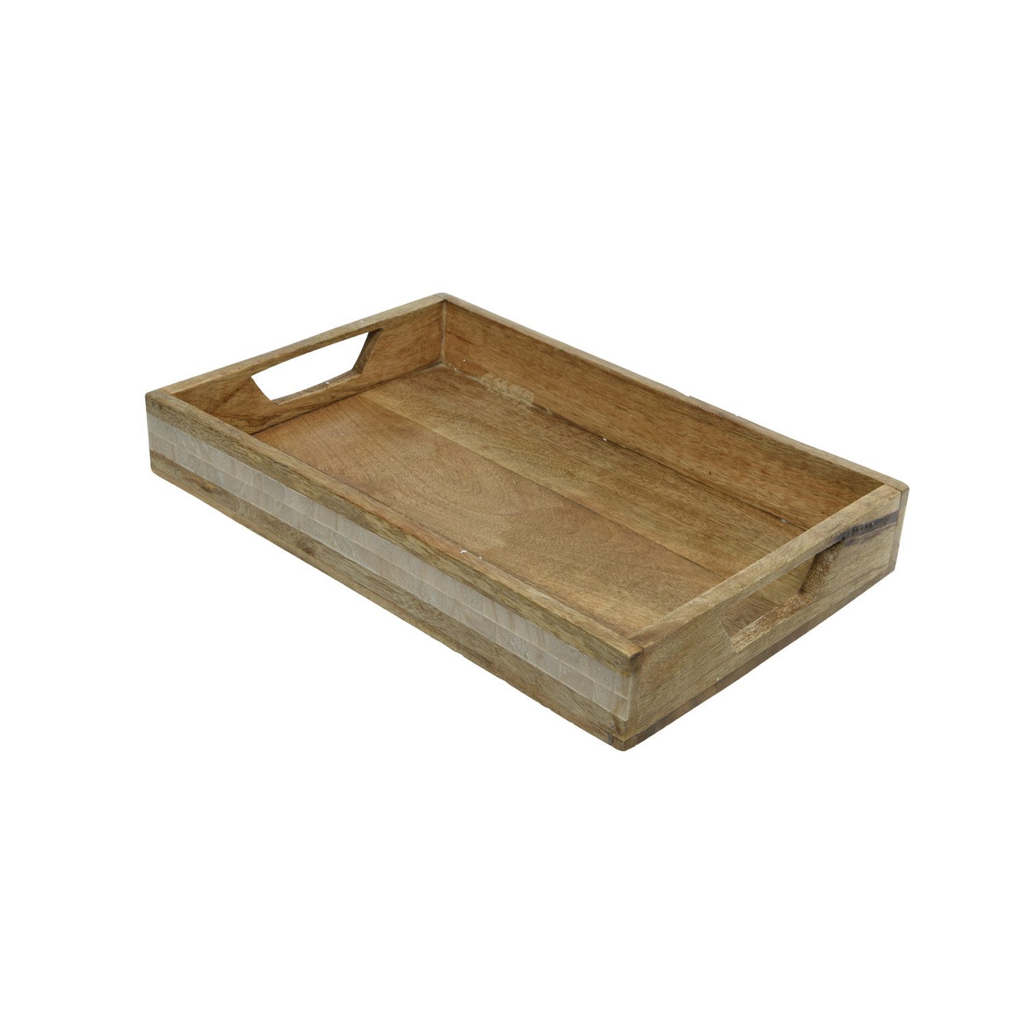 Dekotablett Tablett Dekotablett Mangoholz Serviertablett Kerzentablett L: 30cm