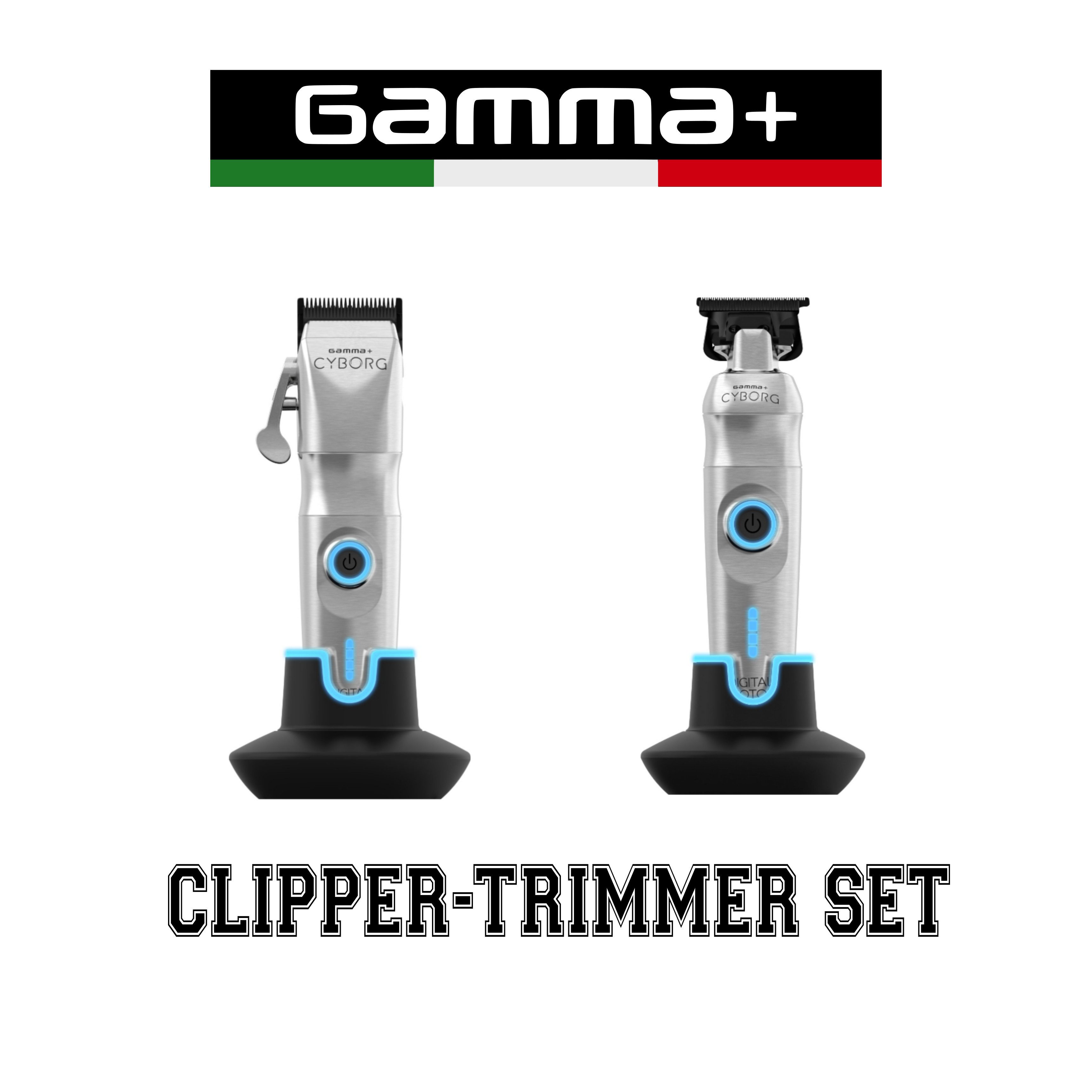 GAMMA+ Haarschneider Cyborg Clipper + Cyborg Trimmer