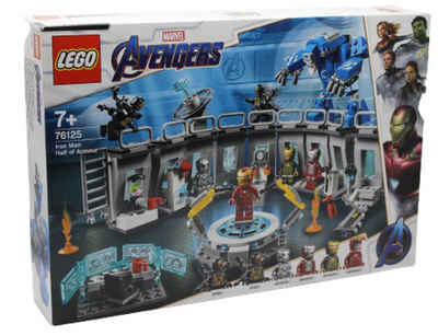 LEGO® Konstruktionsspielsteine Marvel Avengers 76125 Iron Mans Werkstatt EOL Sammler Іграшки, (Set, 524 St), Werkstattmodule frei kombinierbar