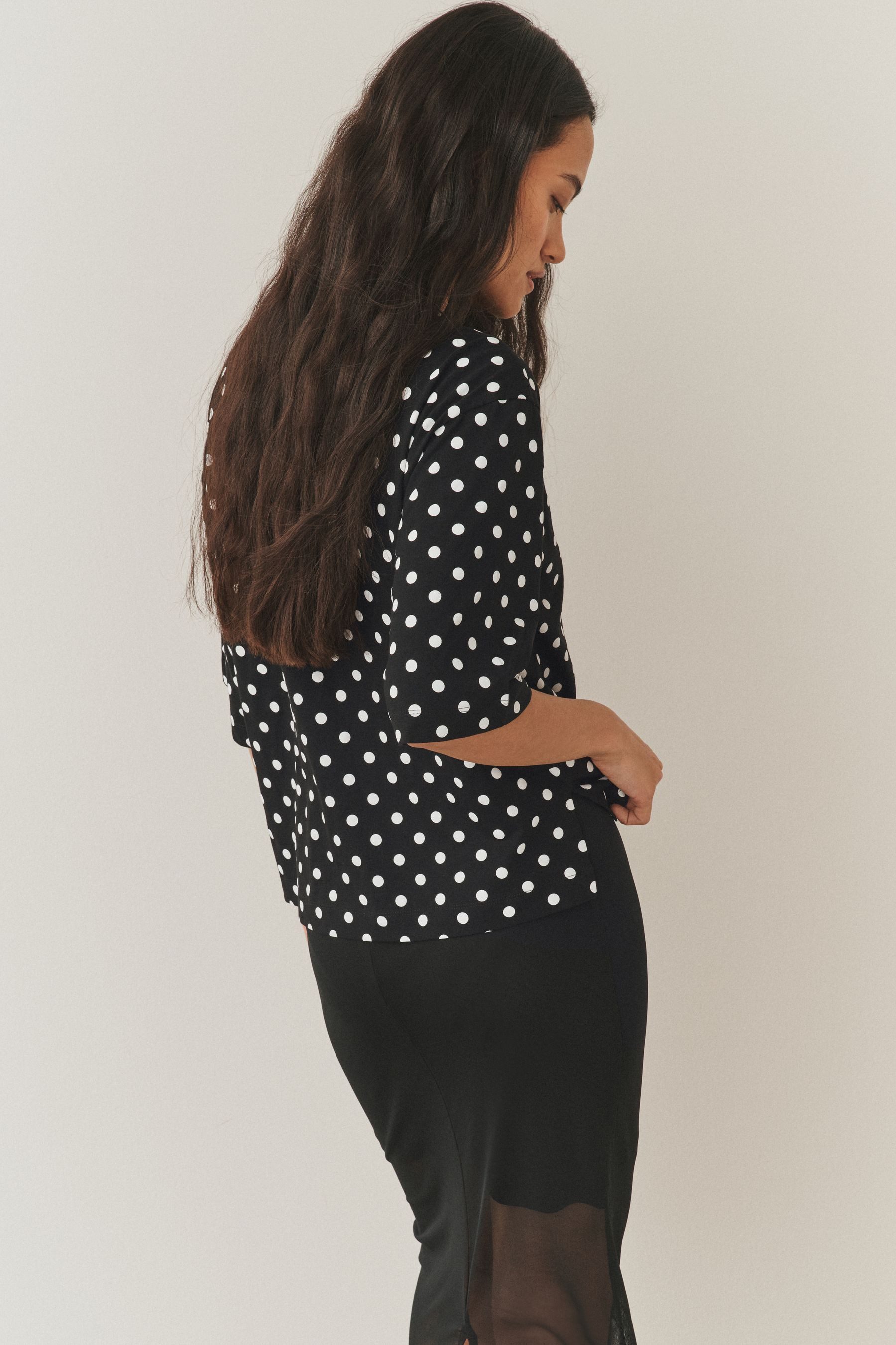 Next T-Shirt Relaxed Fit T-Shirt mit ellbogenlangen Ärmeln (1-tlg) günstig online kaufen