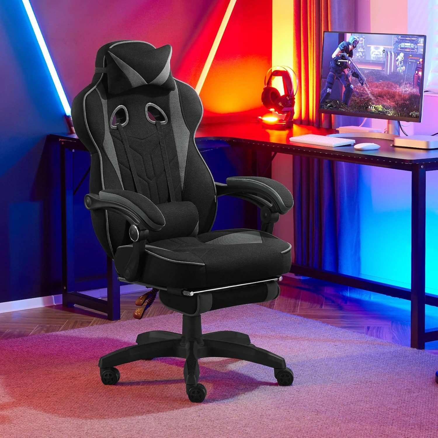 Woltu Gaming-Stuhl (1 St), atmungsaktiver Stoff, günstig online kaufen