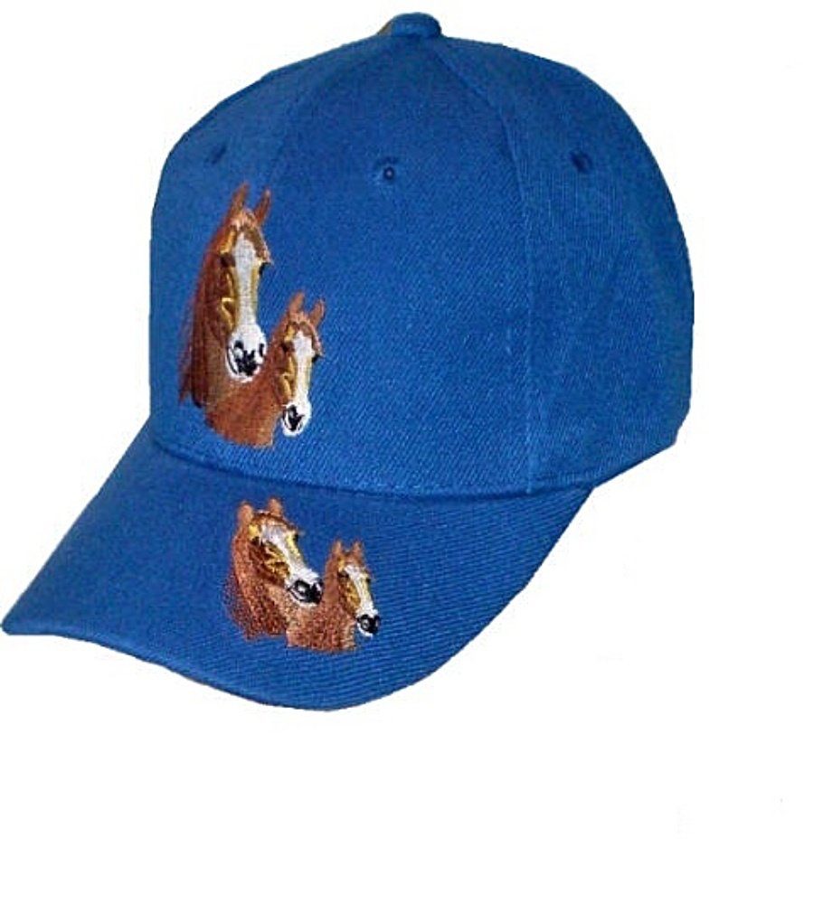 Westernlifestyle Baseball Cap für Kinder bestickt mit Pferd blau