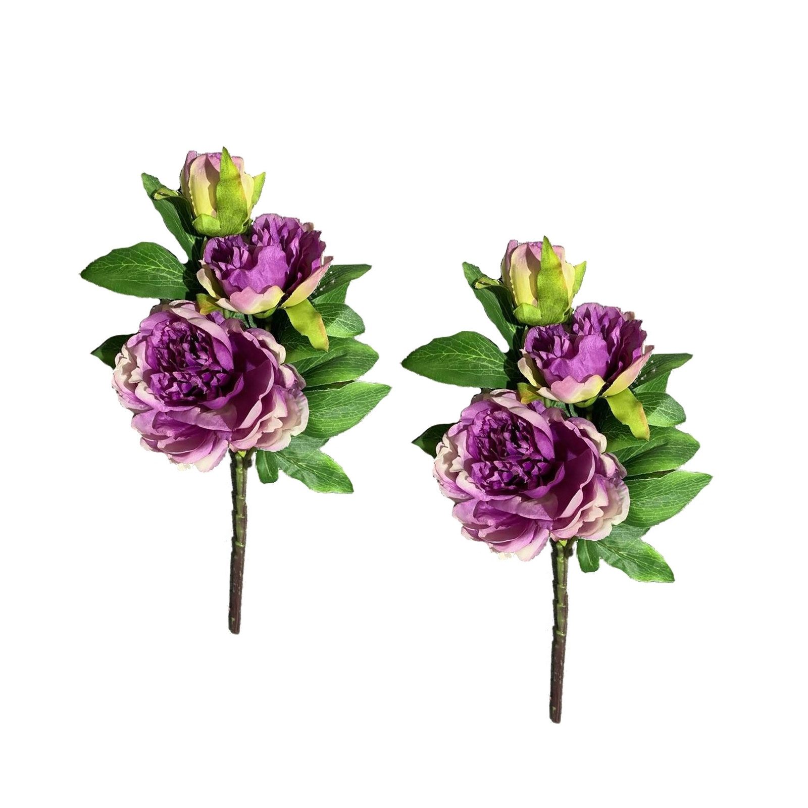 Kunstblume Pfingstrose 2er Set Lila Flora günstig online kaufen