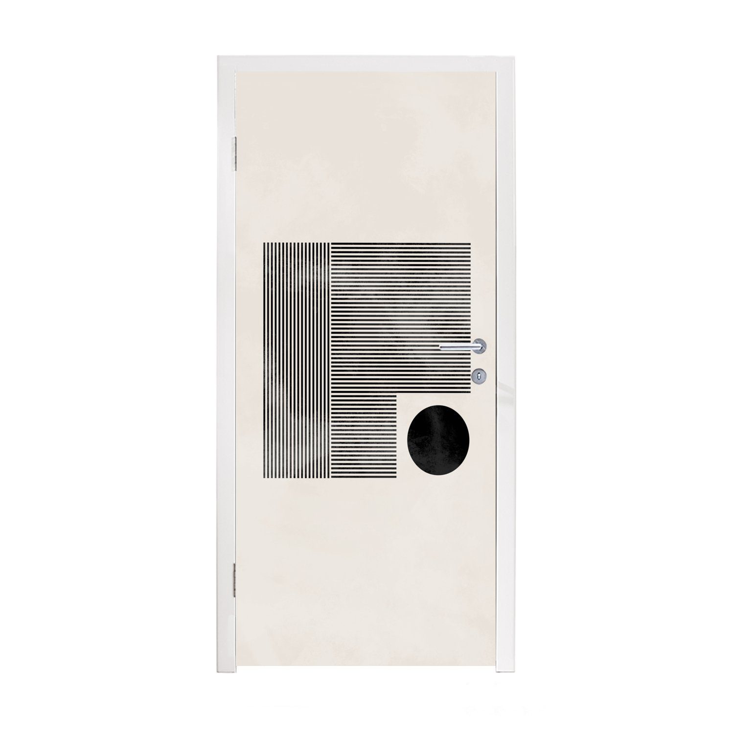 Tür, Türtapete Abstrakt, Matt, - cm - für Türaufkleber, bedruckt, St), Quadratisch MuchoWow (1 Fototapete 75x205 Minimalismus