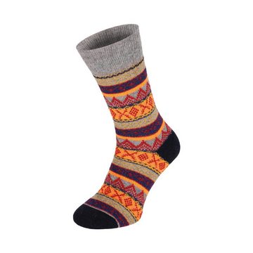 Chili Lifestyle Strümpfe Socken Wool Color Winter Schaf Wolle Damen Herren Warm farbig 4 Paar