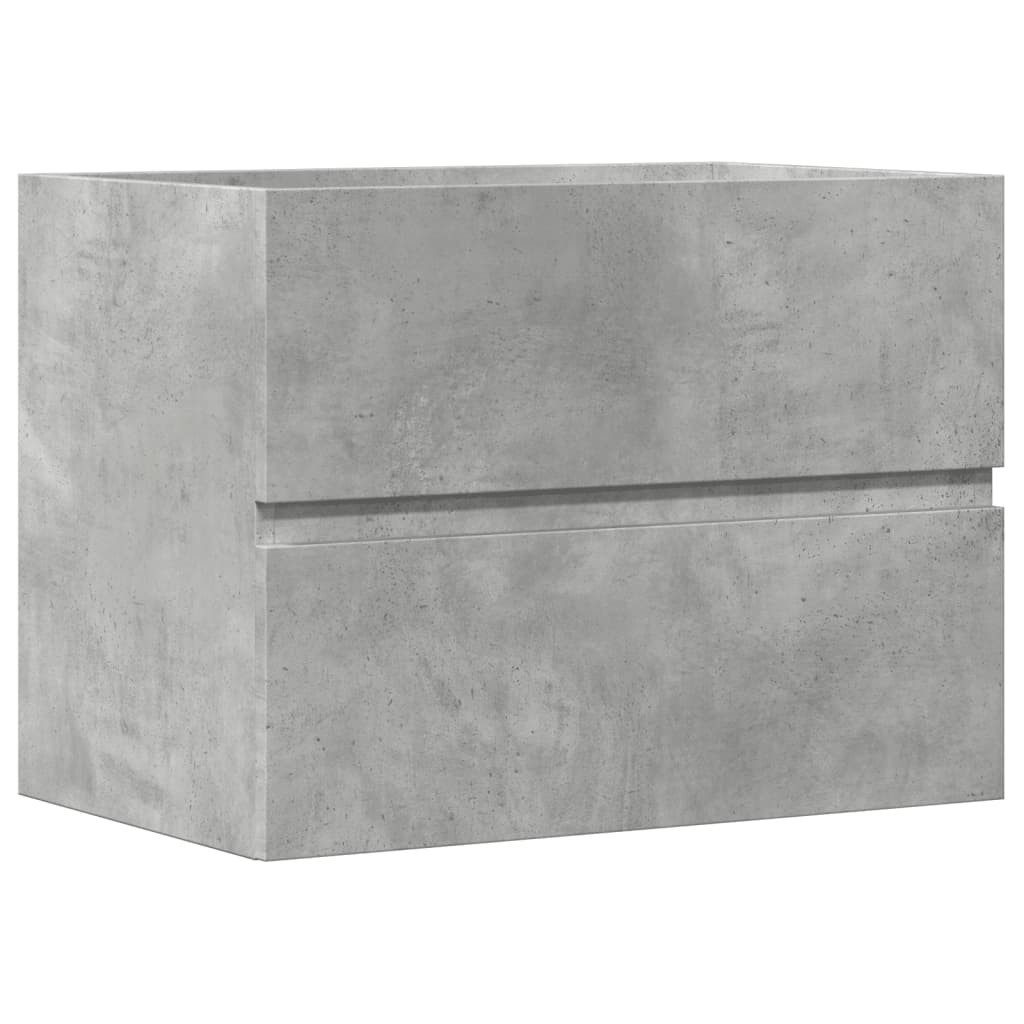 vidaXL Waschtisch 60 x 385 x 45 cm Badezimmer Waschtischschrank Betongrau 60x38,5x45 cm