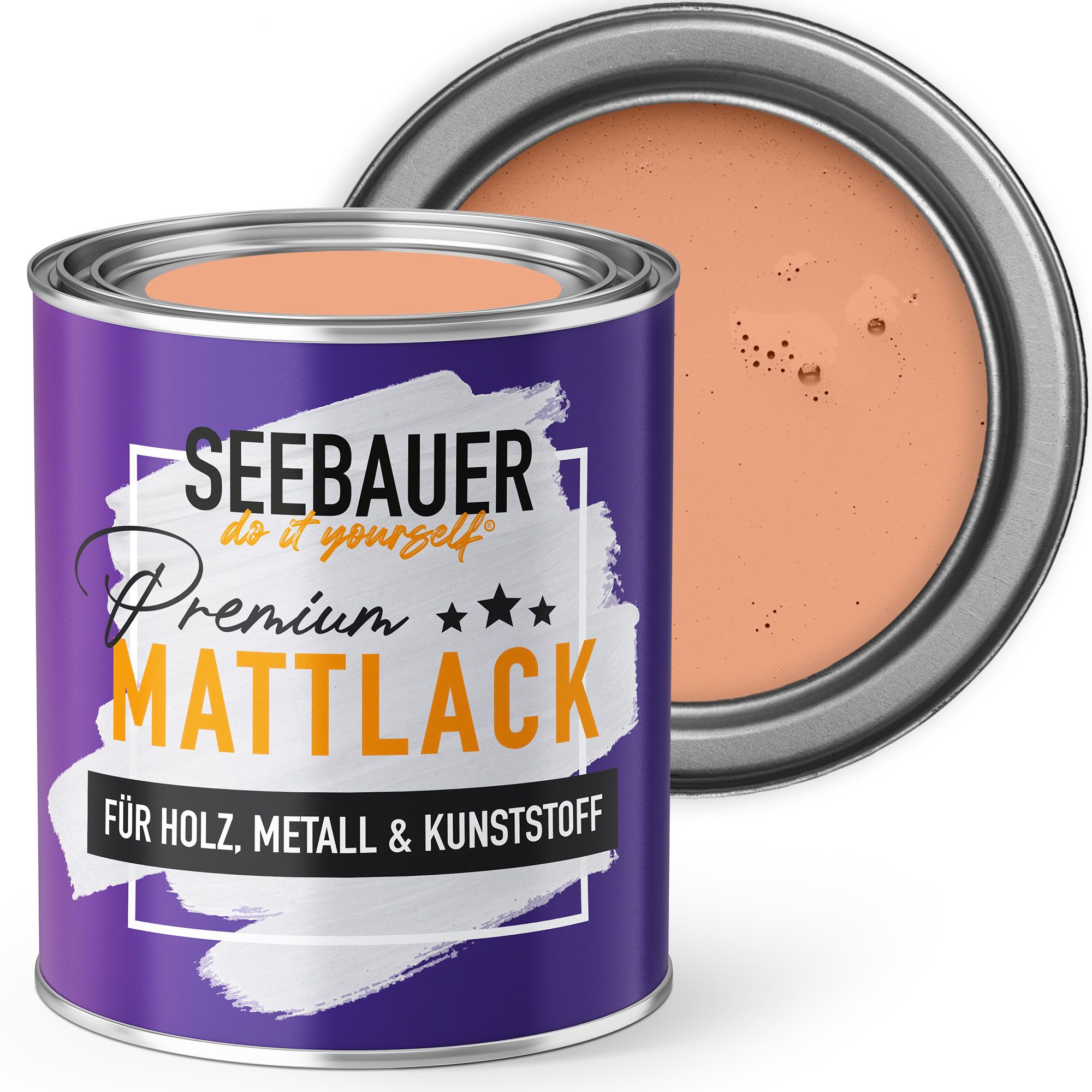 SEEBAUER diy Holzlack Mattlack, Hybrid-Lack für Holz, Metall, Kunststoff - Möbelfarbe ohne Schleifen
