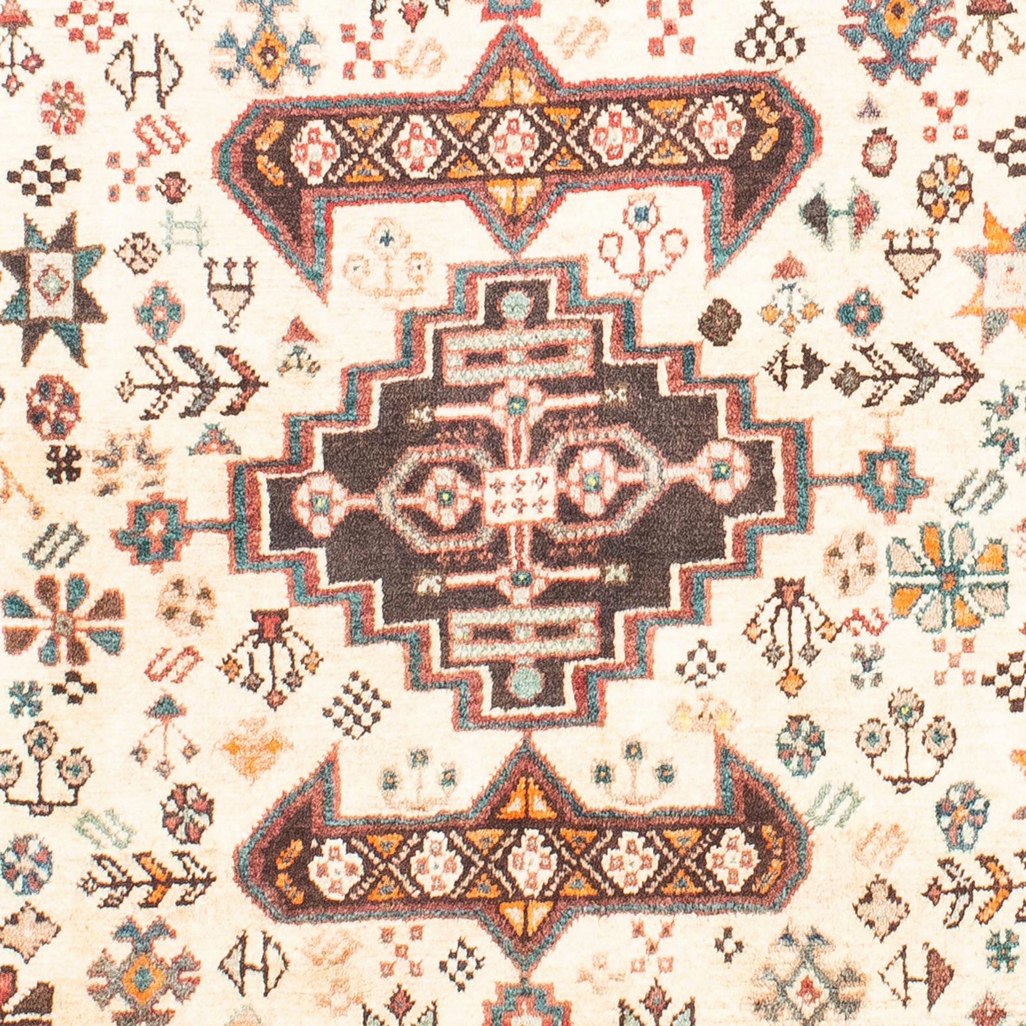 Orientteppich Perser - Nomadic - mm, 10 Handgeknüpft, beige, morgenland, mit - cm Zertifikat Wohnzimmer, rechteckig, 101 158 x Einzelstück Höhe