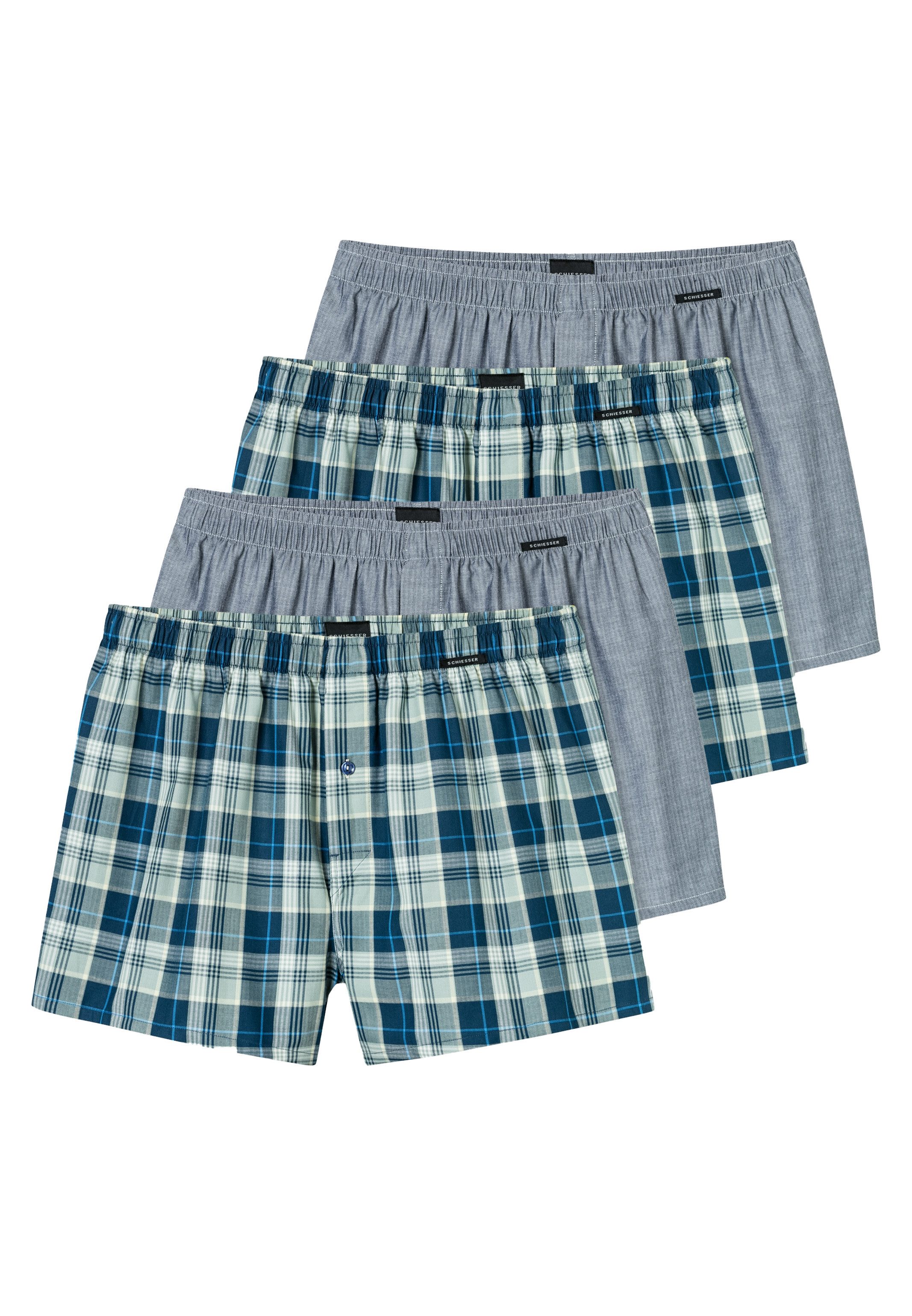 Schiesser Boxershorts 4er Pack Web (Spar-Set, günstig online kaufen