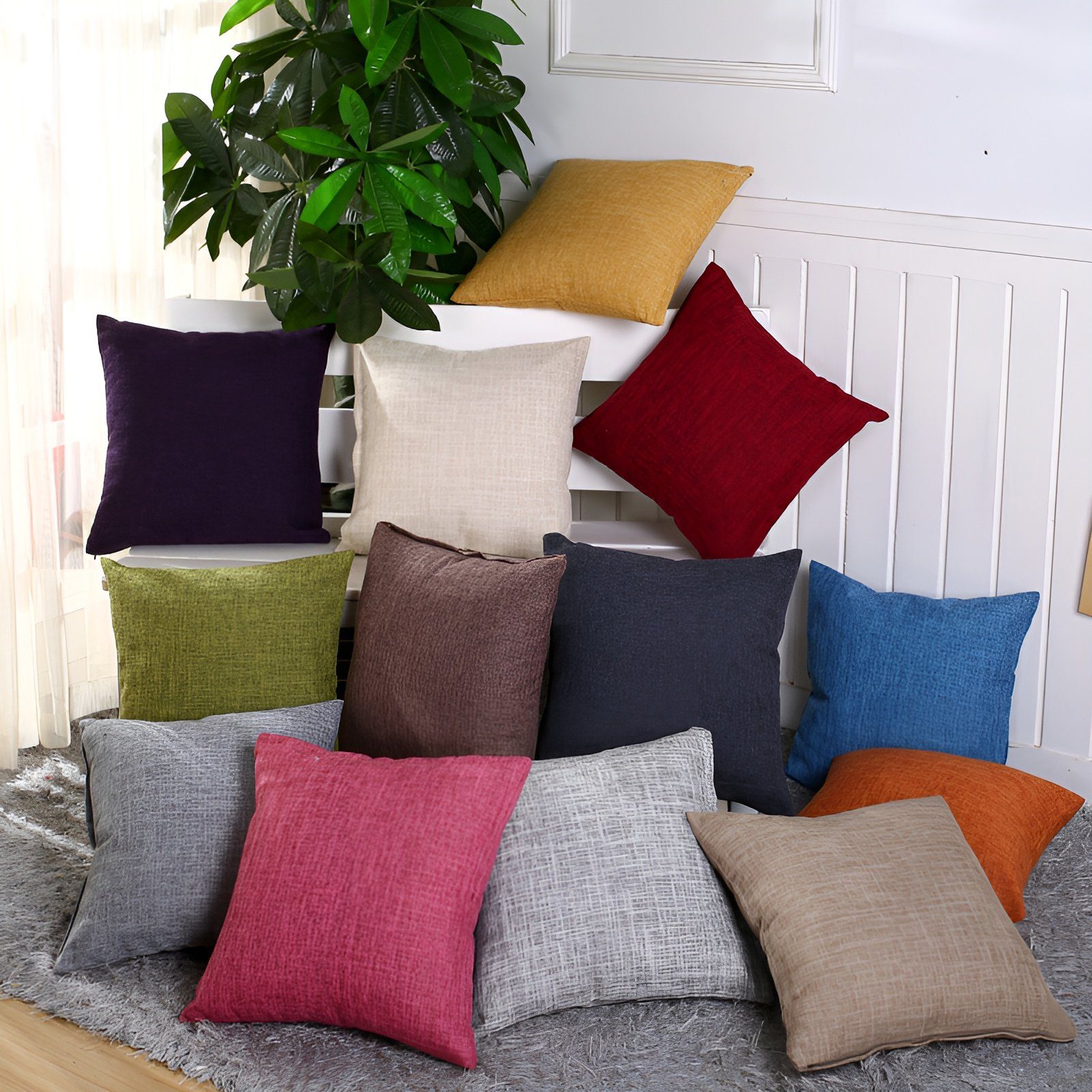 Interior by Hakito Dekokissen 2er Set Kissenbezug inklusive Füllkissen Kissen Füllung Paul, Kissenhülle mit Füllung, Set, mit Füllung, mit Innenkissen, Füllkissen