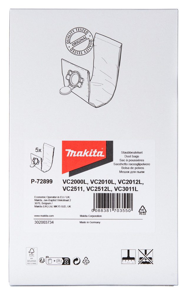 Makita Staubsaugerbeutel P-72899
