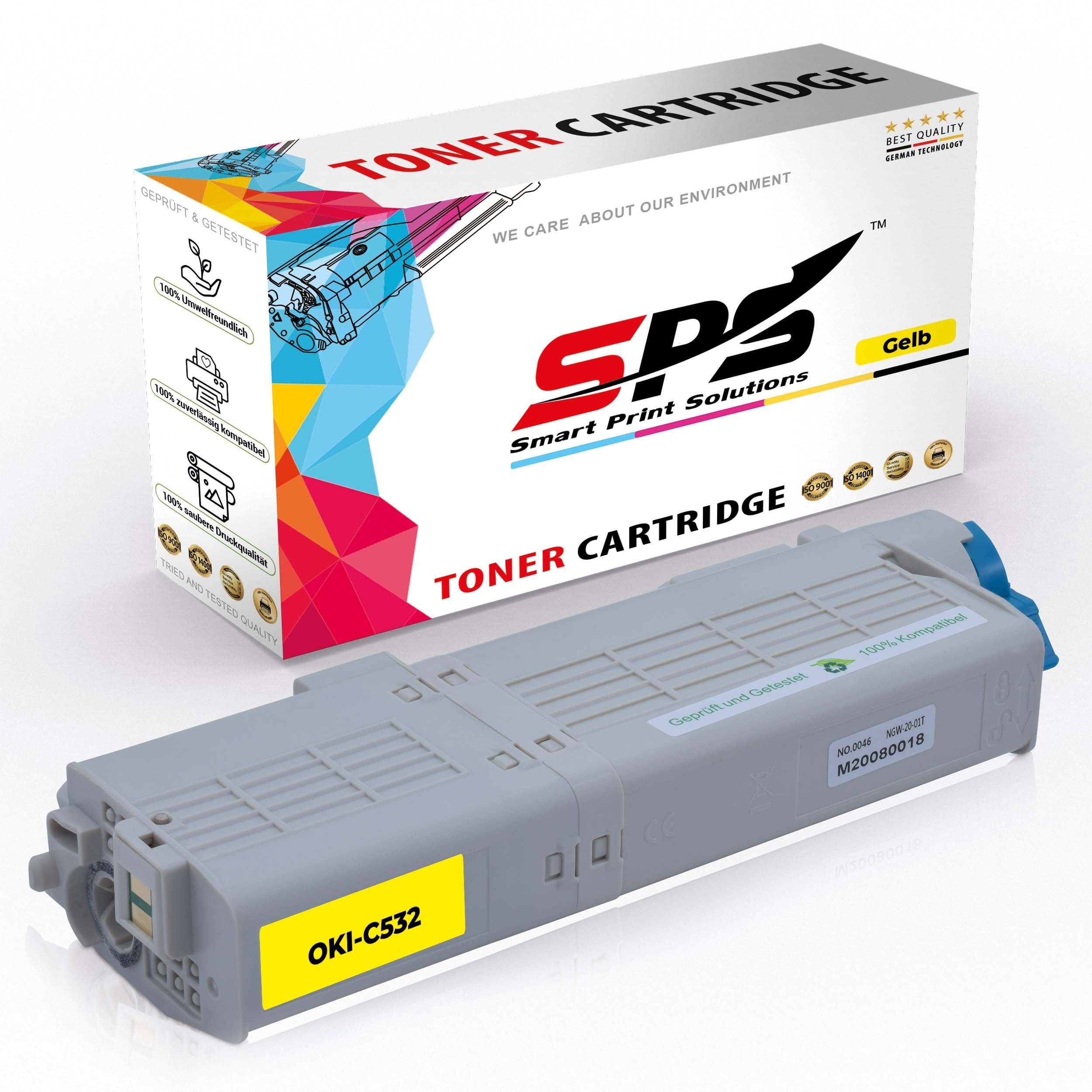 SPS Tonerkartusche Kompatibel für OKI C 532 (46490605) Toner-Kit Gelb, (1er Pack, 1x Toner)