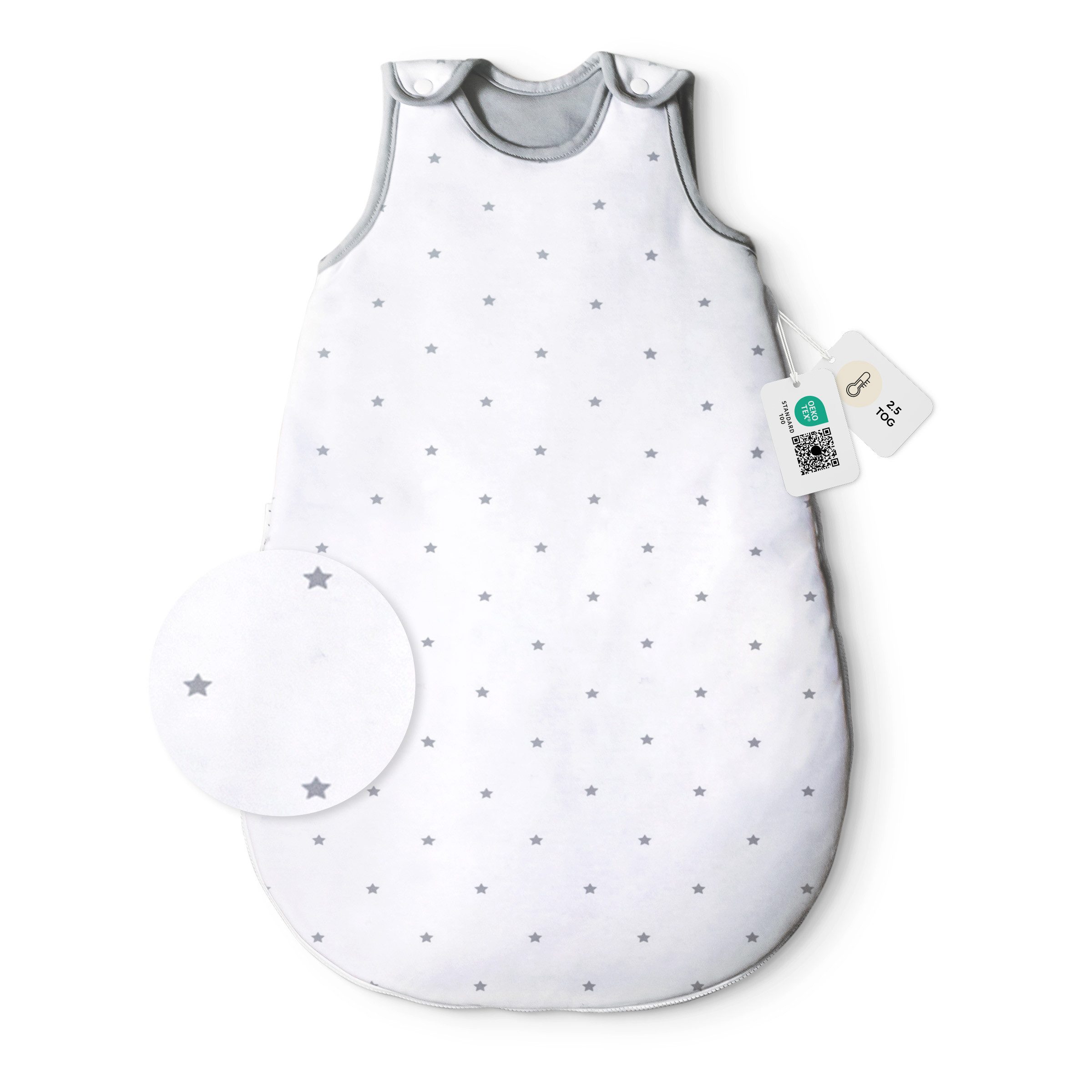 Ehrenkind Ganzjahresschlafsack Schlafsack Rund 2.5 TOG, Bio-Baumwolle, Baby Schlafsack (Standard 100 by OEKO-TEX, 100% Bio-Baumwolle, Ganzjahresschlafsack, 2.5 TOG), Schlafsack Baby 2.5 TOG, Babyschlafsack