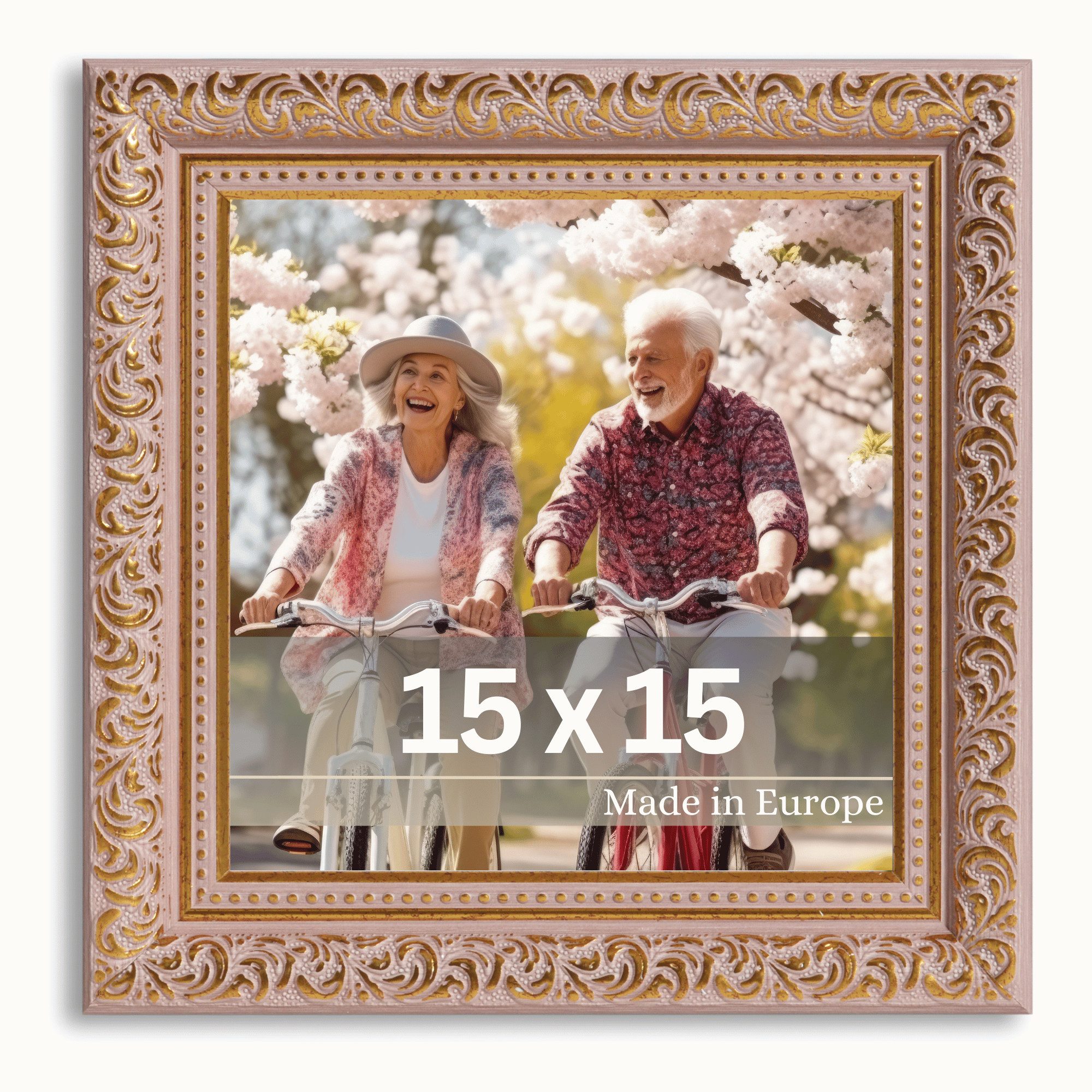 Victor (Zenith) Bilderrahmen Rubens, Bilderrahmen 15x15 cm Rose Gold, Bilderrahmen Barock, Antik