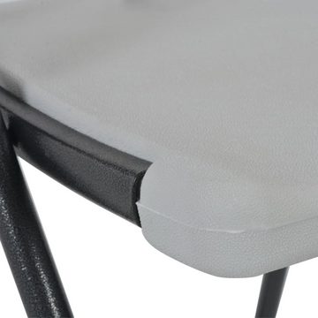 furnicato Gartenstuhl Klappbare Barstühle 2 Stk. HDPE und Stahl Weiß