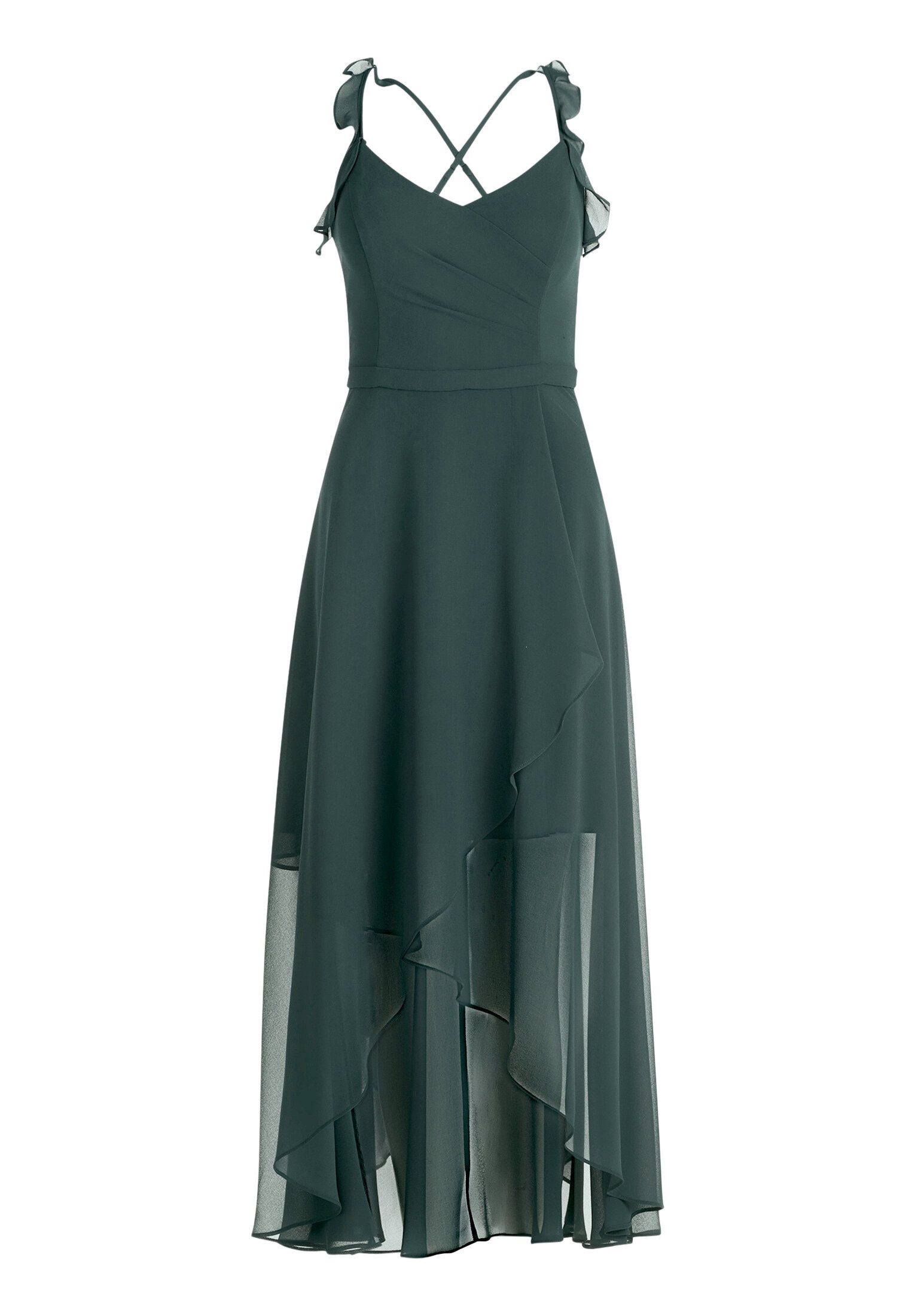 Vera Mont Abendkleid Damen mit Volant Wickel-Design