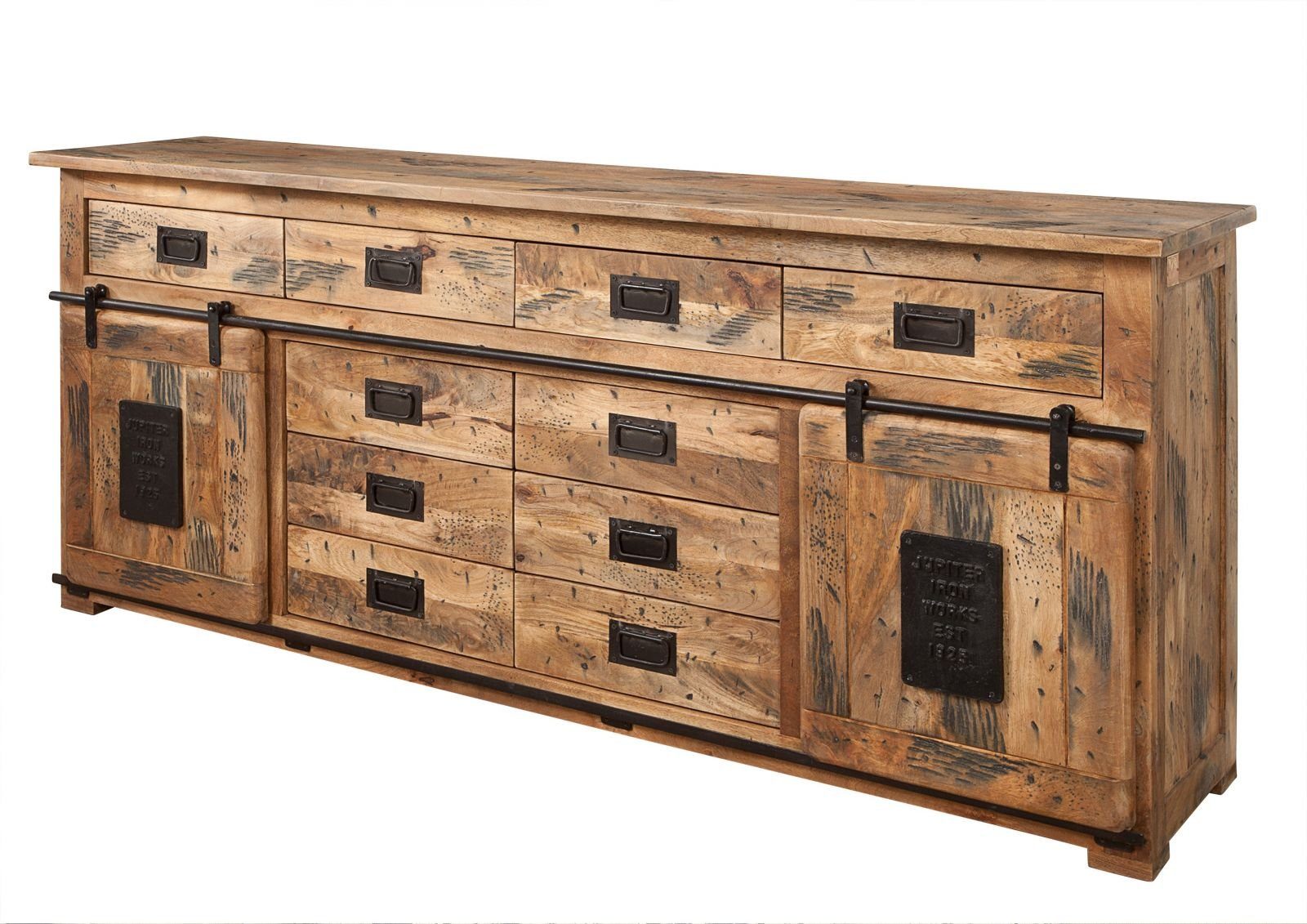 Massivmoebel24 Sideboard (Sideboard Mango 200x45x90 natur günstig online kaufen