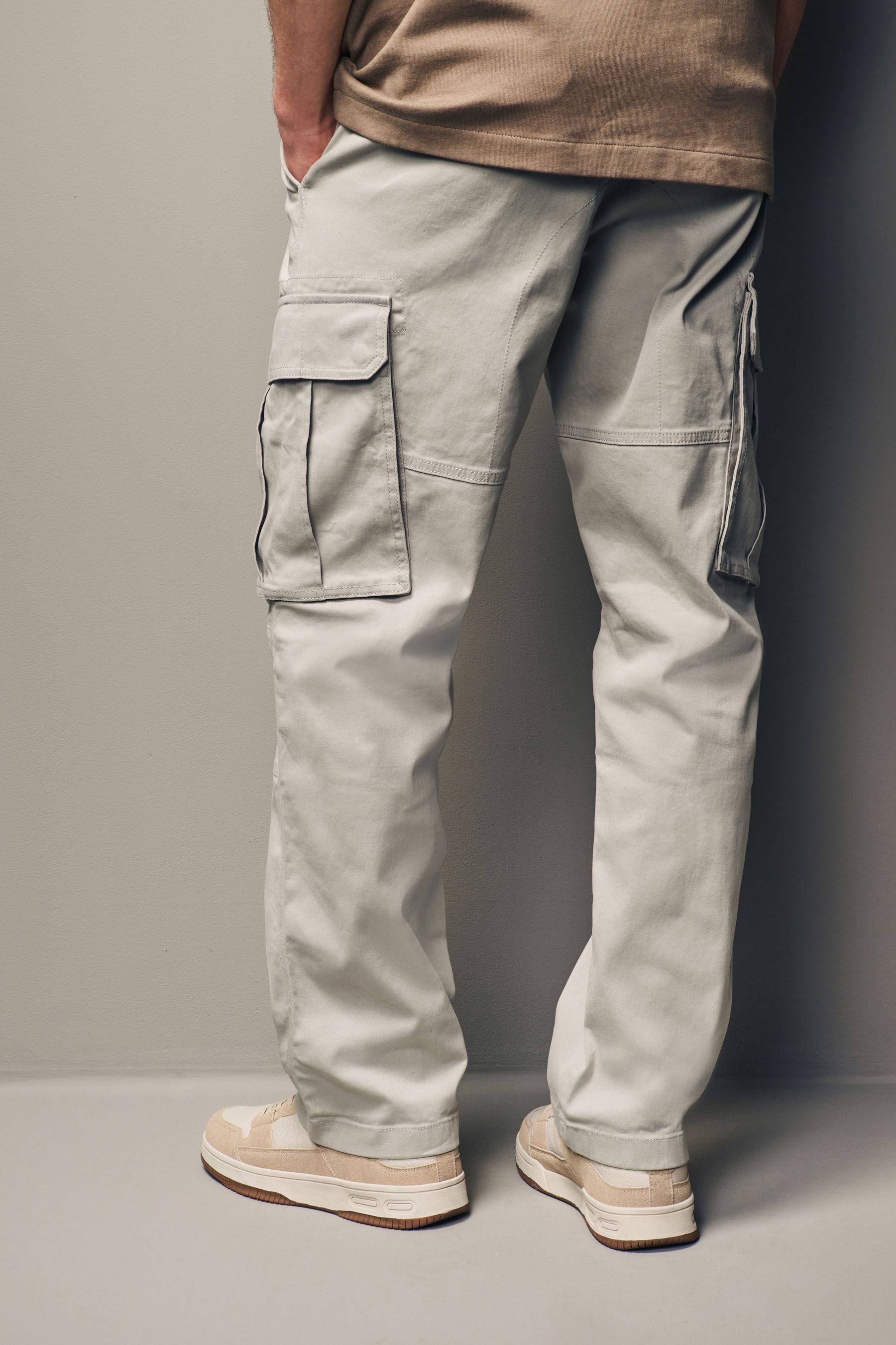 Next Cargohose Cargo-Hose aus Baumwollstretch – Straight Fit (1-tlg)