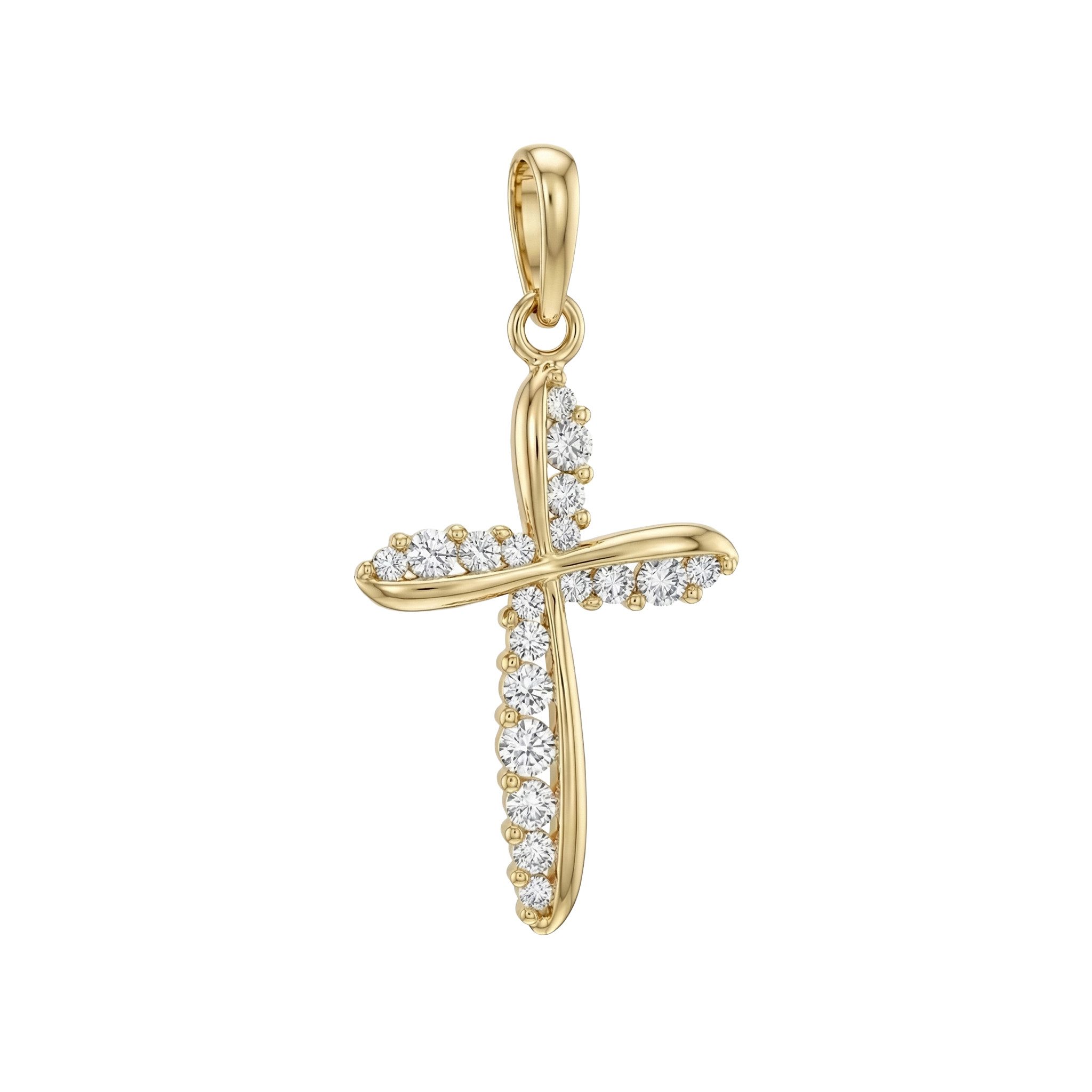 Amor Kettenanhänger Kreuz (No information), 585 Gold Damen Schmuck - 2020256