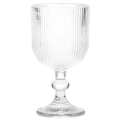 casa NOVA Weinglas GARBRIELLA, 370 ml Fassungsvermögen, Transparent, Glas, mit Rillenschliff