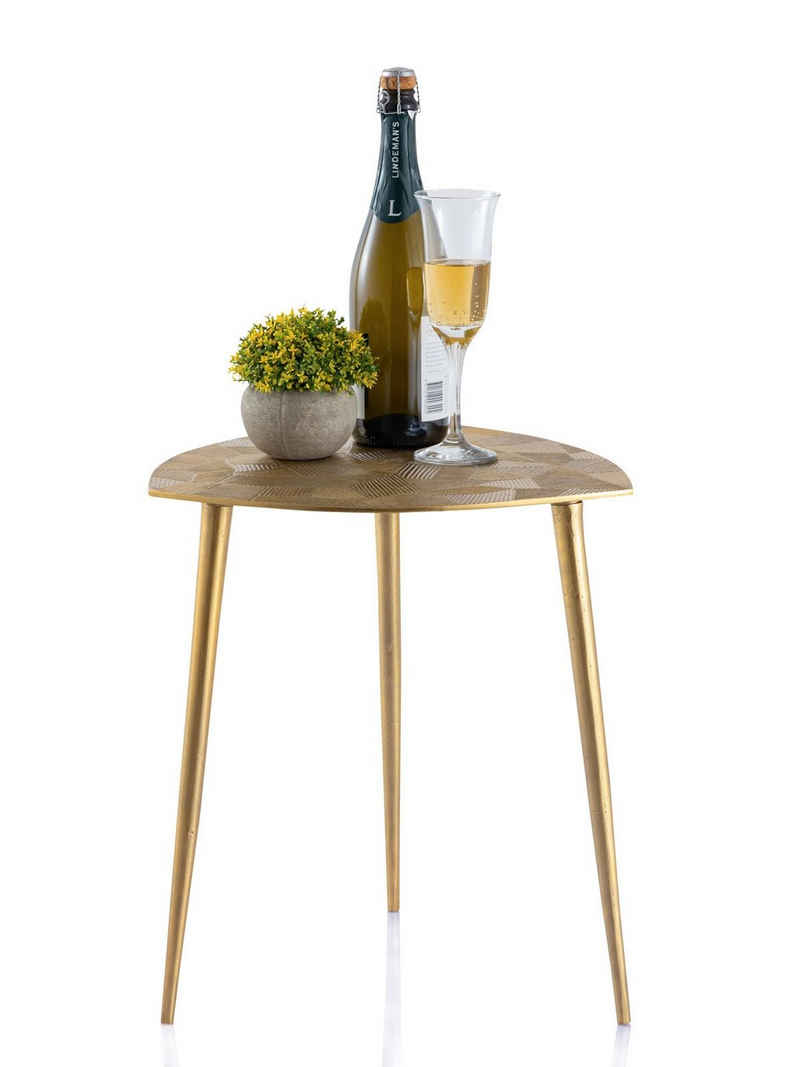 Casamia Beistelltisch Beistelltisch Metall Dekotisch Alster 40x45x40 cm dreieckig klass. Des