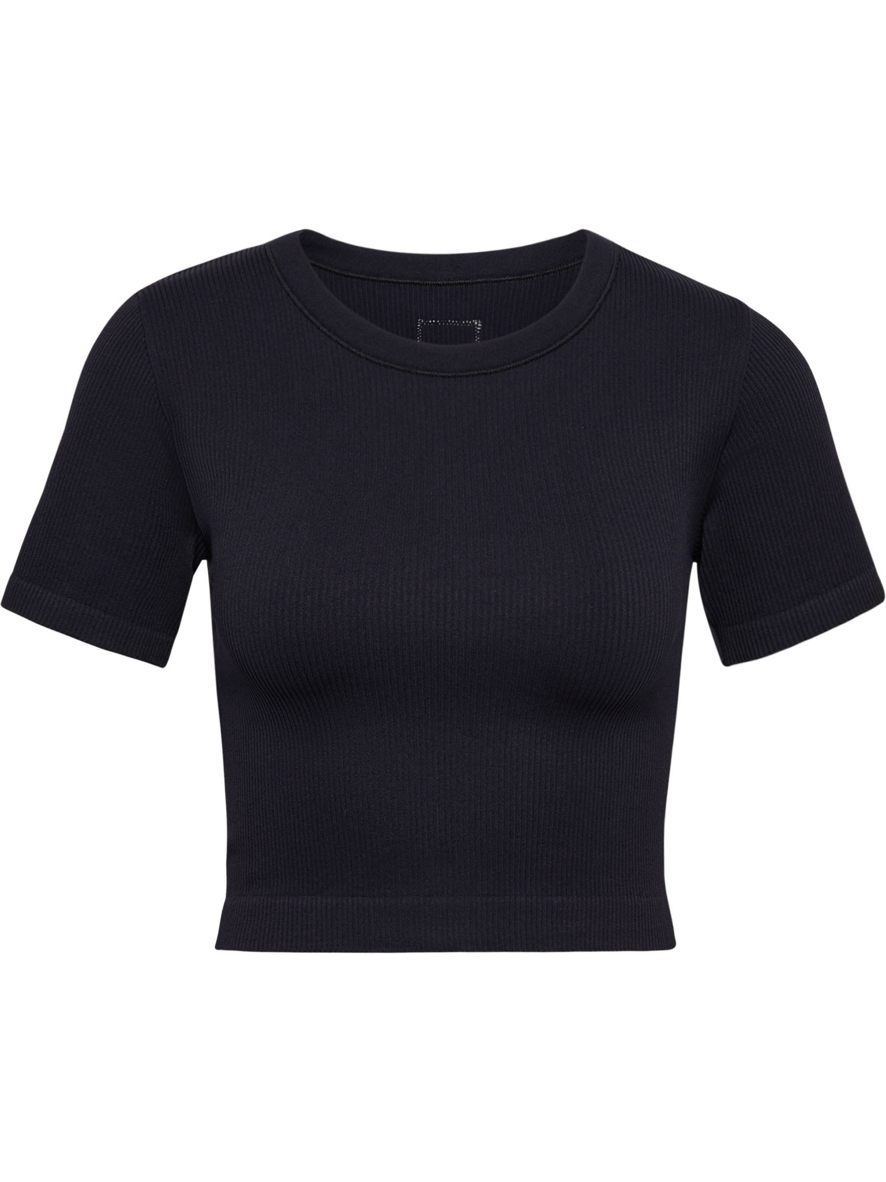 T-Shirt Seamless Rippstruktur Kurzarm Sportlicher Look Komfort