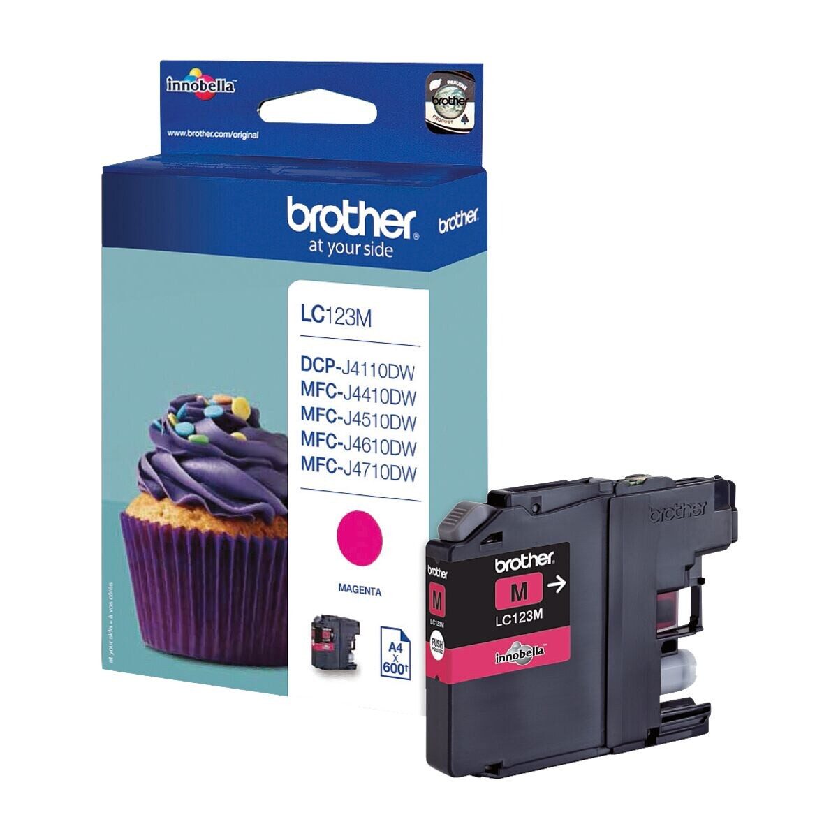 Brother LC-123M Tintenpatrone (Original Druckerpatrone, magenta)