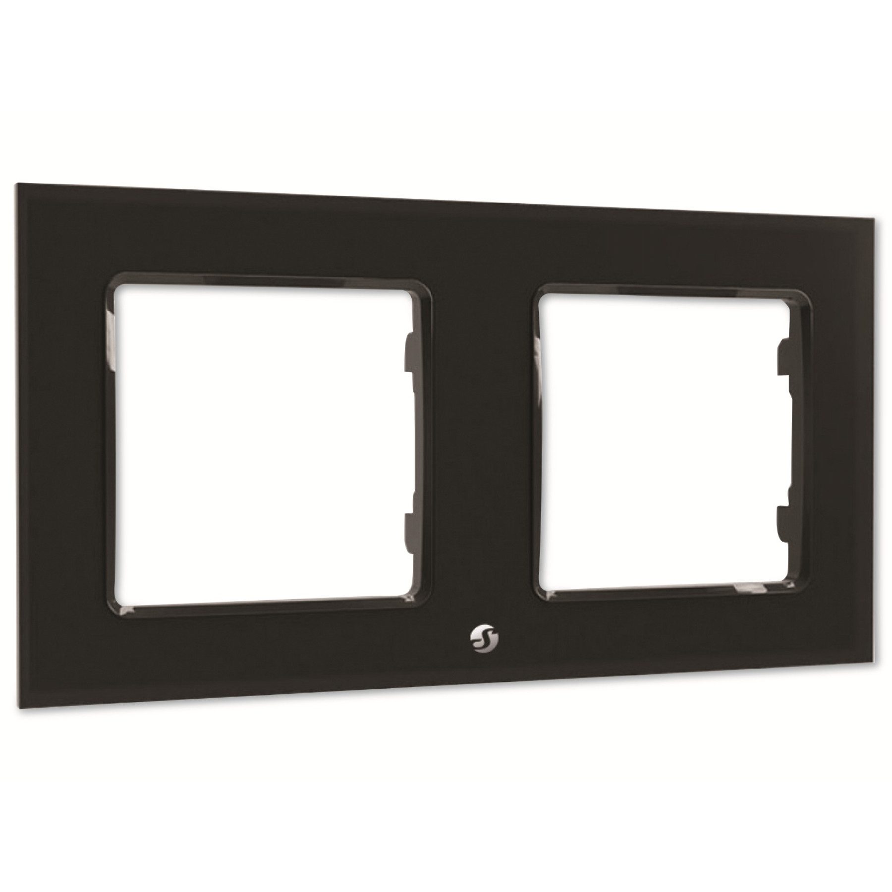 Shelly Abdeckrahmen SHELLY Wandtaster-Rahmen Wall Frame 2, schwarz, 2-fach