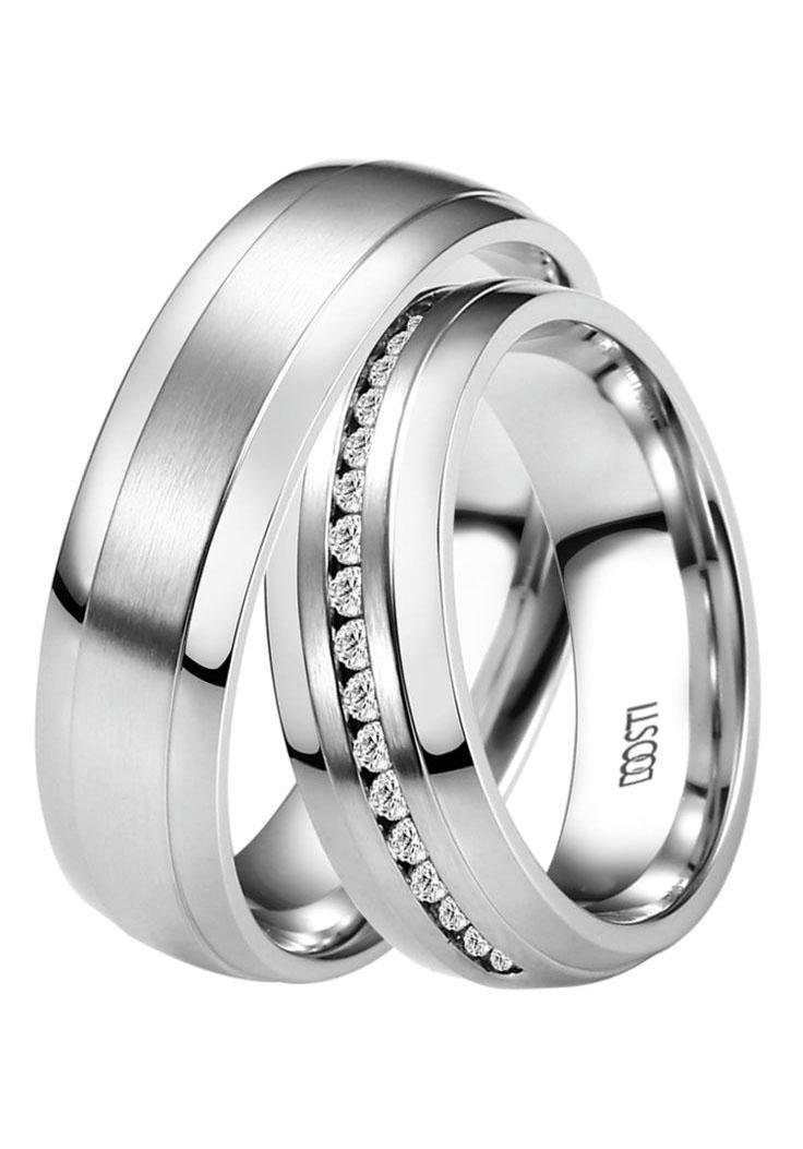 DOOSTI Trauring Schmuck Geschenk Edelstahl Trauring Ehering Partnerring LIE günstig online kaufen