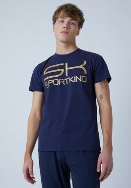SPORTKIND T-Shirt Training T-Shirt Baumwolle Herren & Jungen navy blau