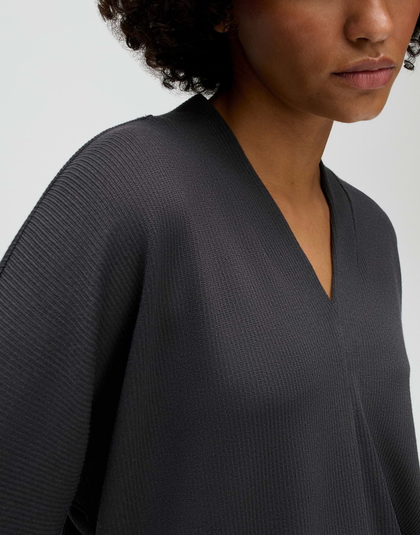 OPUS 3/4-Arm-Shirt Rippshirt aus edlem Viskose Mix Regular Fit – Bild 4 von 5