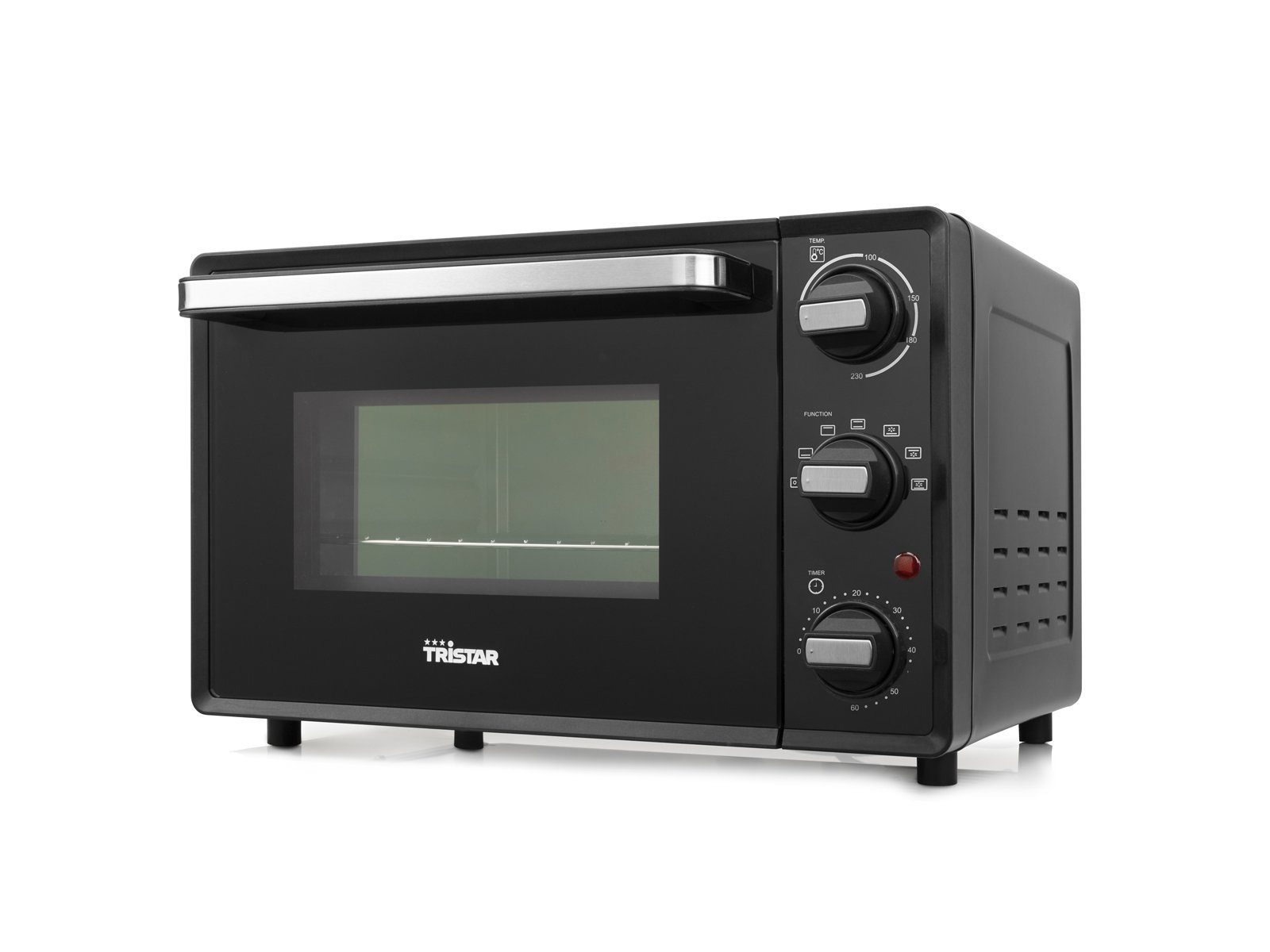 Tristar Minibackofen, Kleiner Tisch-Backofen Mini-Ofen 19 Liter, mit Umluft Pizzabackofen