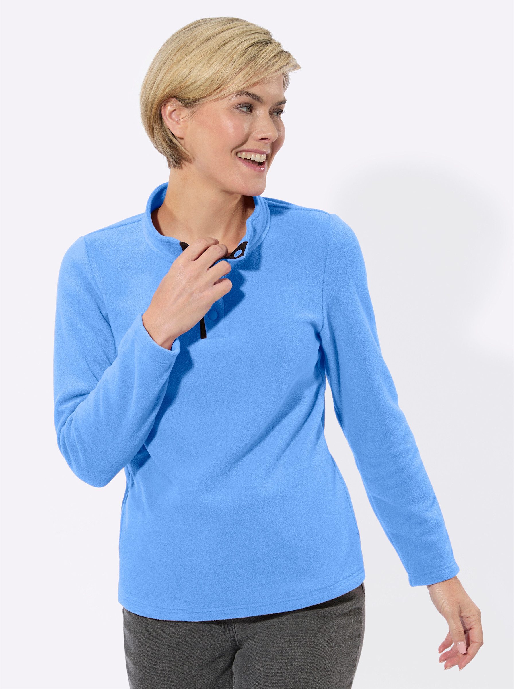 Fleeceshirt Fleece-Shirt Langarm
