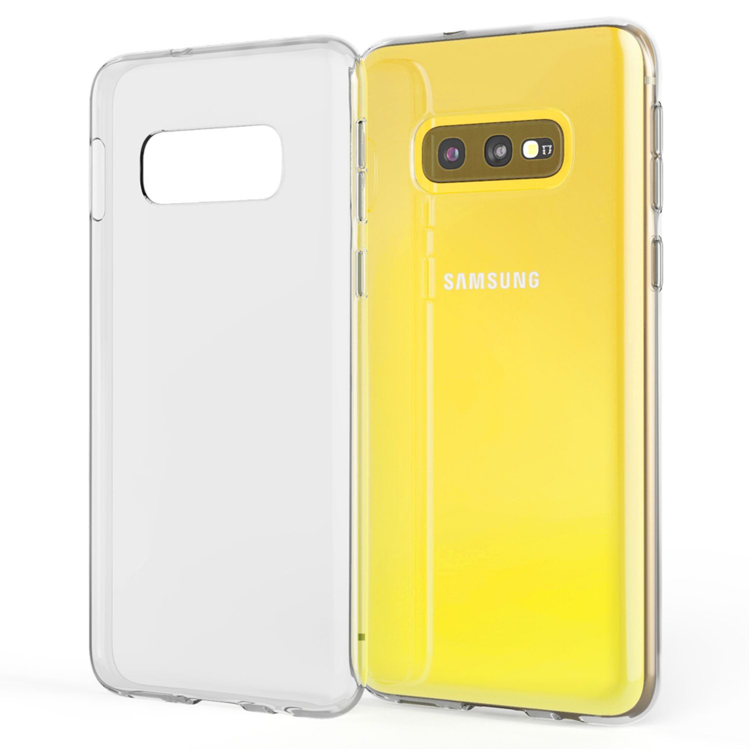 Nalia Smartphone-Hülle Samsung Galaxy S10e 14,7 cm (5,8 Zoll), GLAZE Case - Transparentes Silikon, Anti-Watermark & Schlank