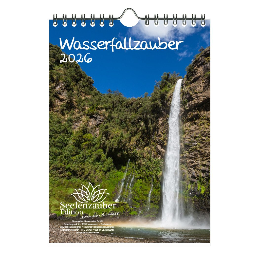 Seelenzauber Настенный календарь Wasserfallzauber DIN A5 Календари für 2026 Wasserfall Wasserfälle