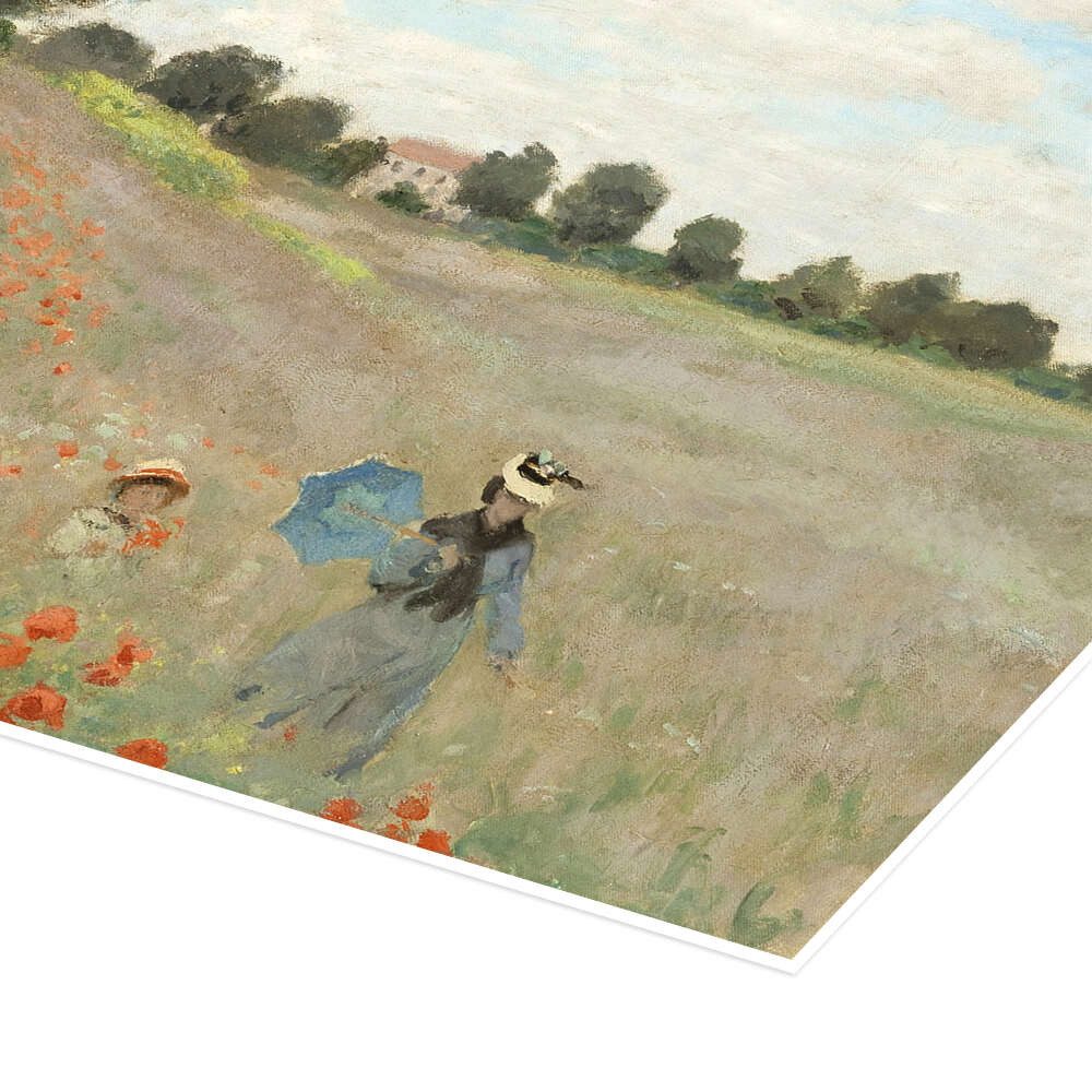 Posterlounge Wandbild Mohnfeld bei Argenteuil, Claude Monet, erhältlich als Poster, Leinwandbild, Wandsticker oder Acrylglasbild