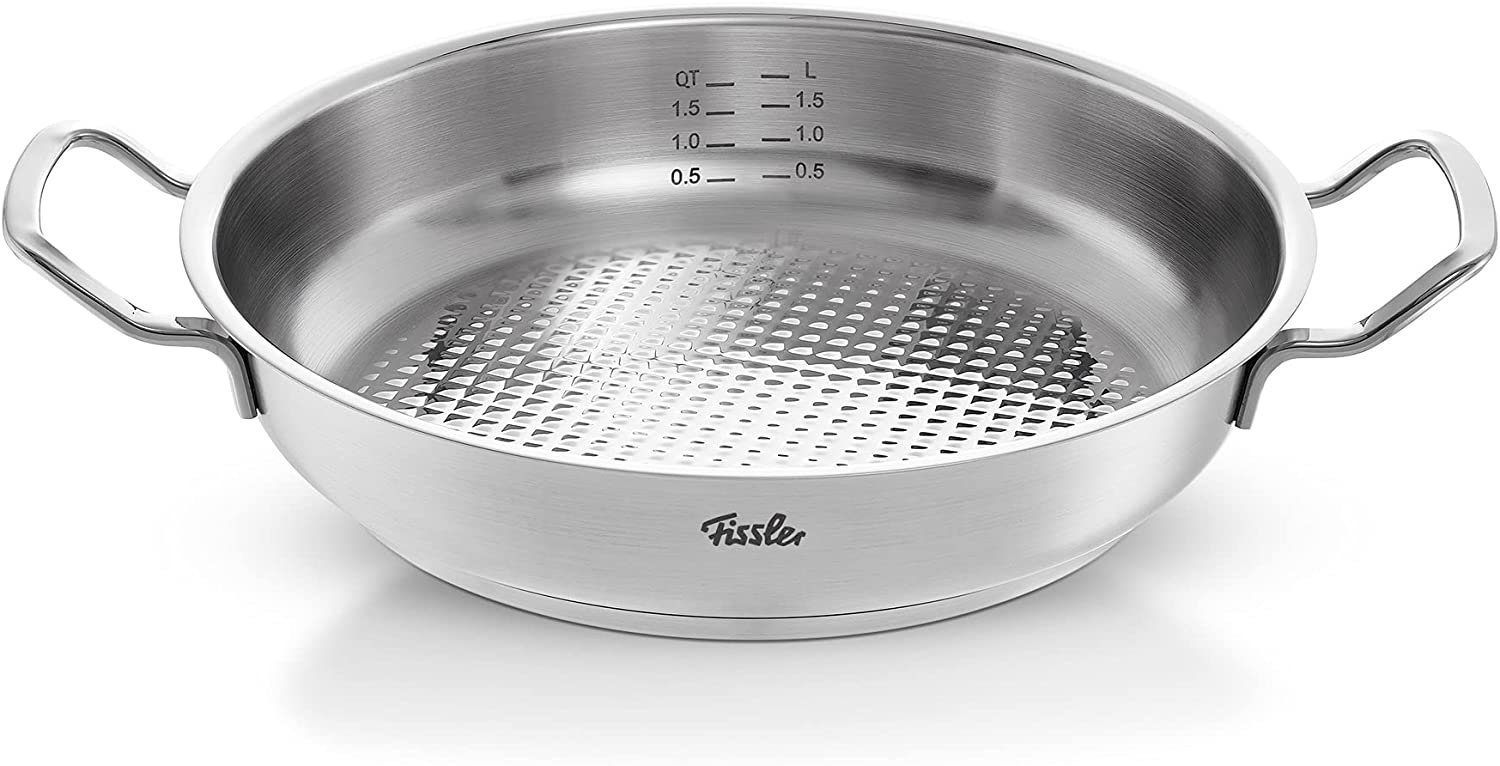 Fissler Servierpfanne ORIGINAL-PROFI COLLECTION® Servierpfanne (ohne Deckel), Edelstahl 18/10 (1-tlg), mit breitem Schüttrand, Kaltmetallgriffen. Made in Germany