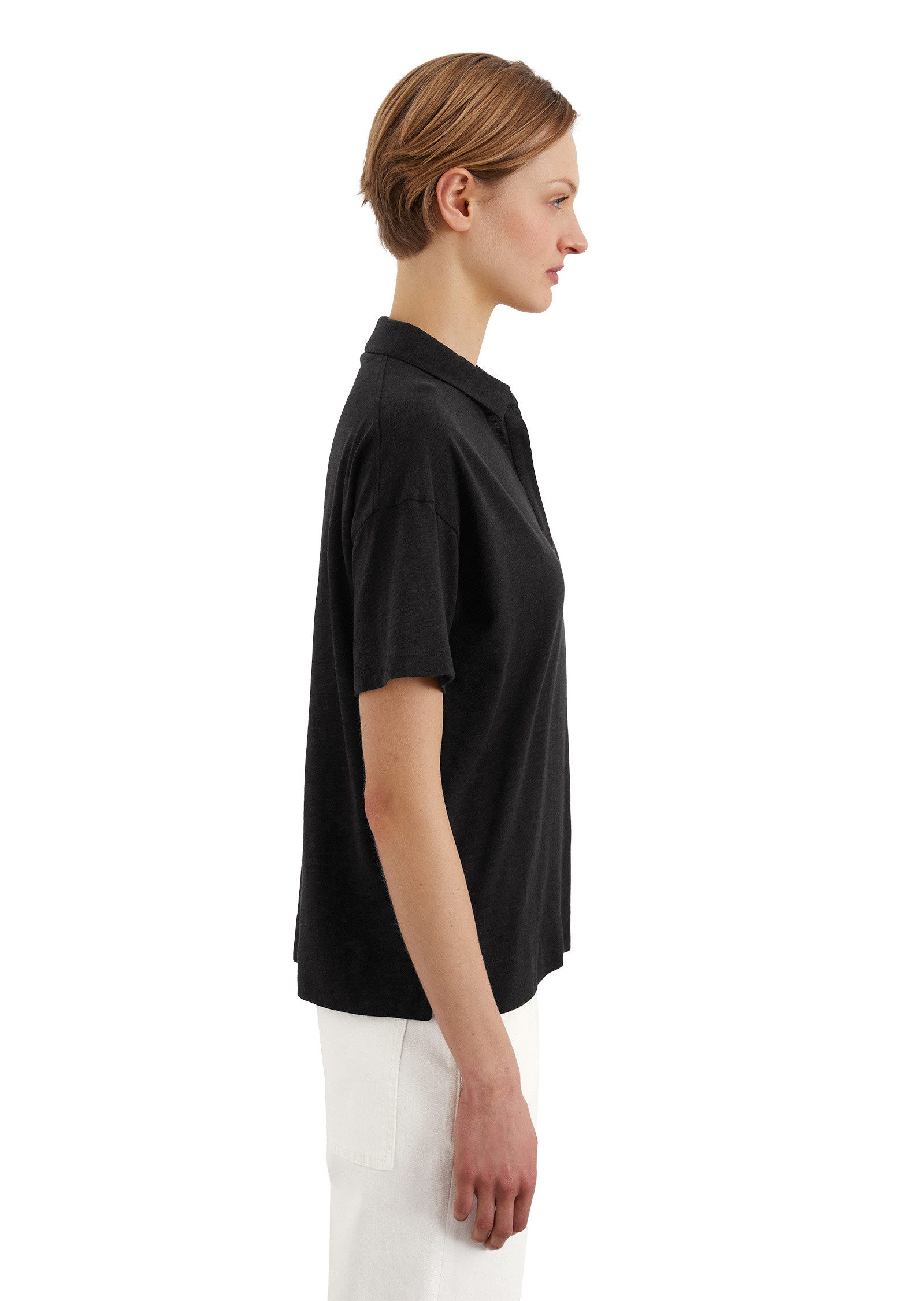 Marc O'Polo Poloshirt aus Organic Cotton-Viskose-Mix günstig online kaufen