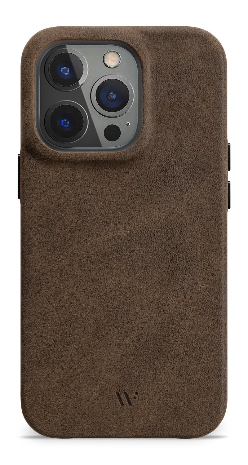 wiiuka Smartphone-Hülle Hülle für iPhone 15 Pro Max Lederhülle Leder Case Handyhülle, Handgefertigt - Deutsches Leder, Premium Case