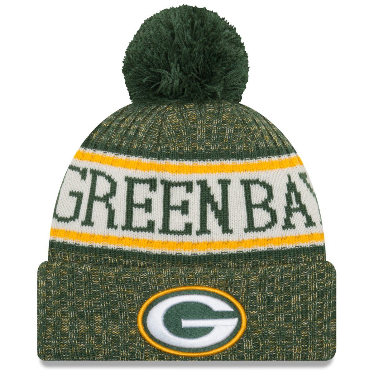 Bobble Bay gruengelb Green Sideline New Era NFL Fleecemütze Packers