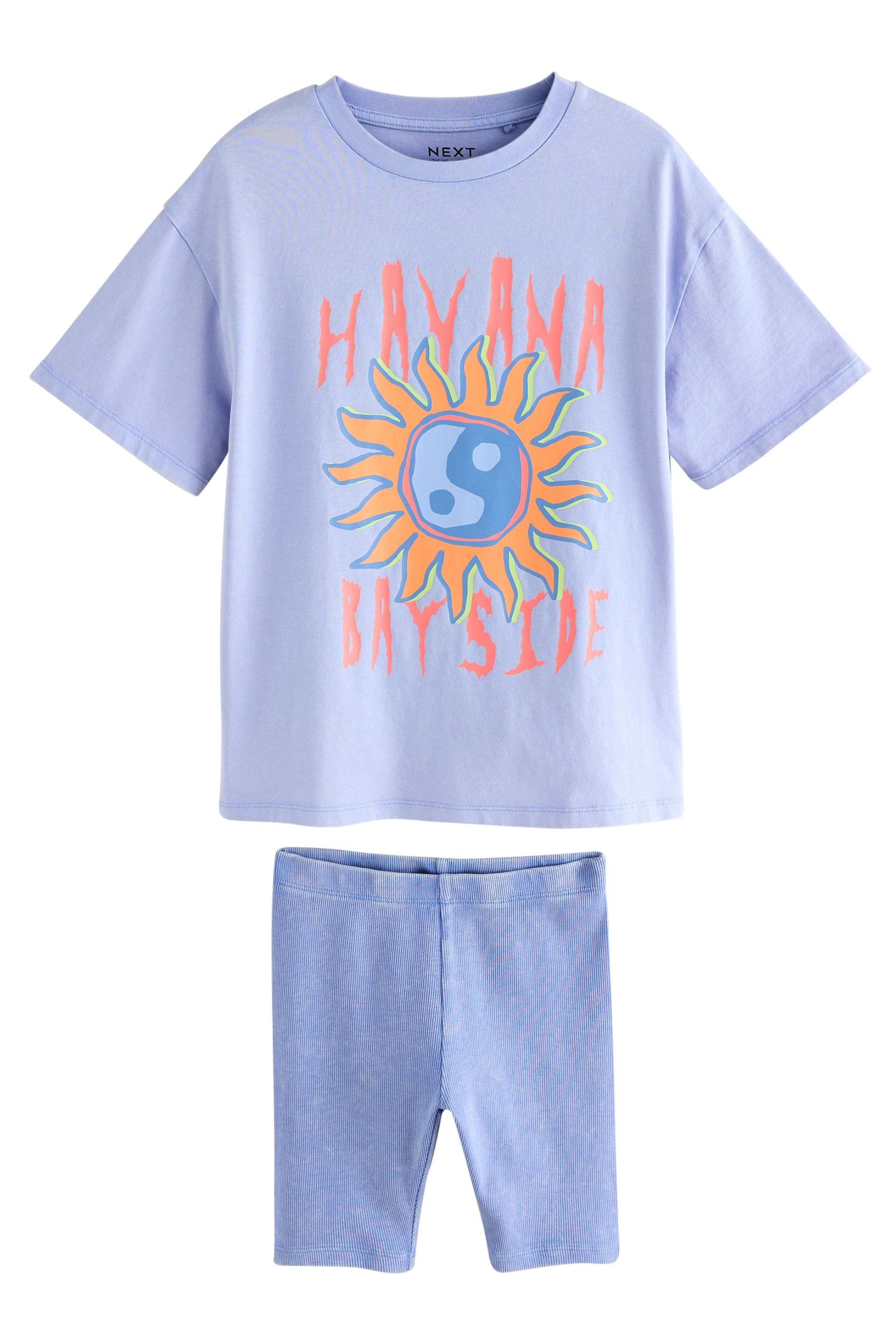 Next T-Shirt & Shorts Oversized Fit günstig online kaufen