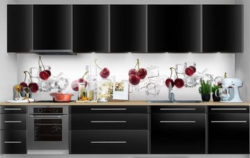 Rodnik Küchenrückwand Cherry on Ice, hochwertig mit UV- Direktdruck, für alle Räume geeignet
